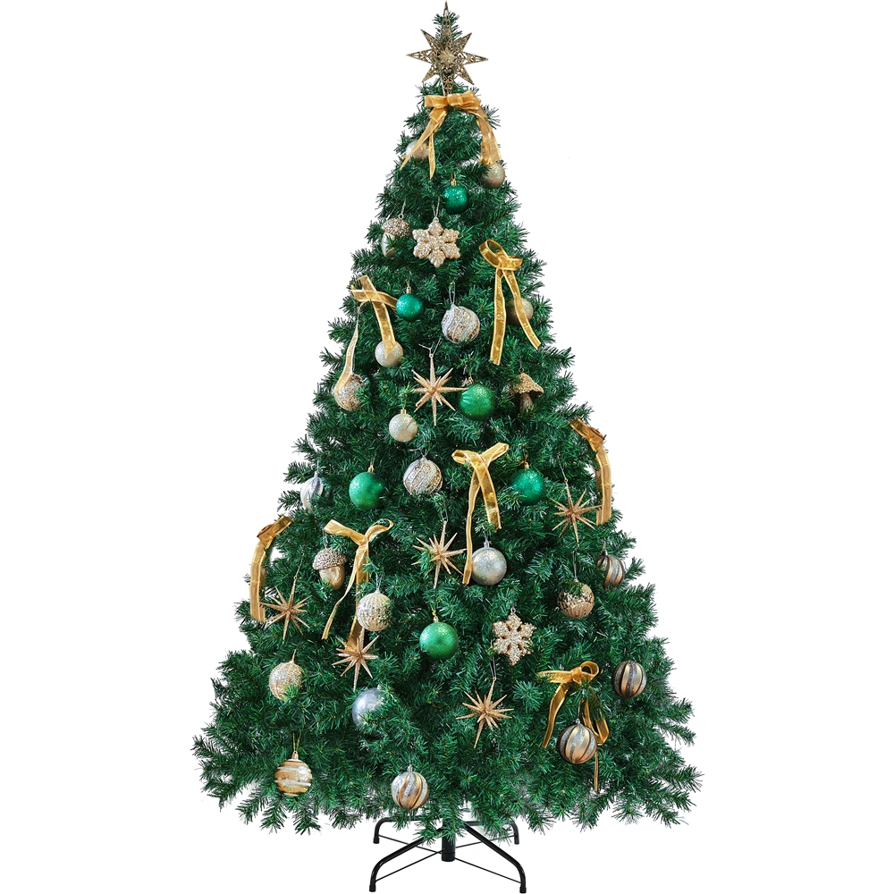 Costoffs 183 Cm Artificial Christmas Tree, Heavy Duty Inflamable With 1000 Tips & Foldable Metal Stand, Quick Assembly Folding System Artificial Christmas Tree