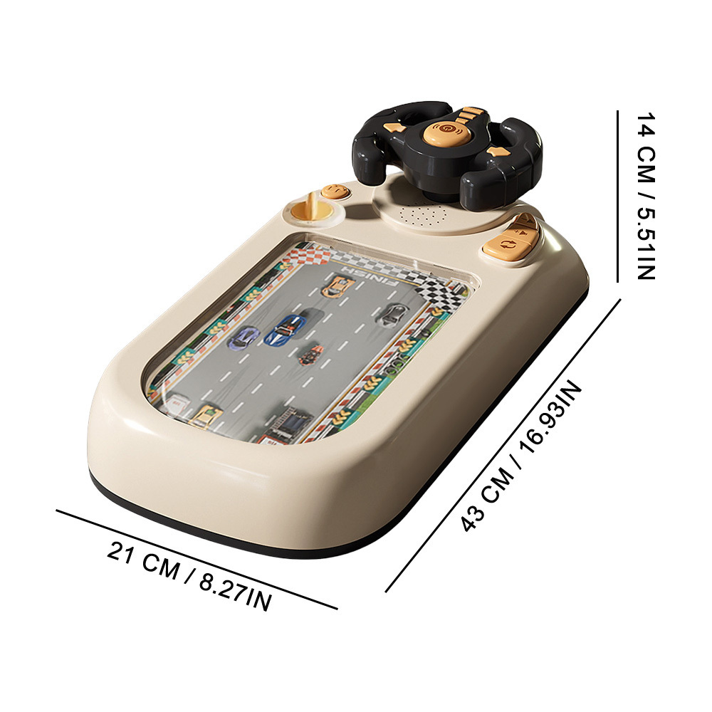 Racing Obstacle Game Console with Multi-Function Wheel