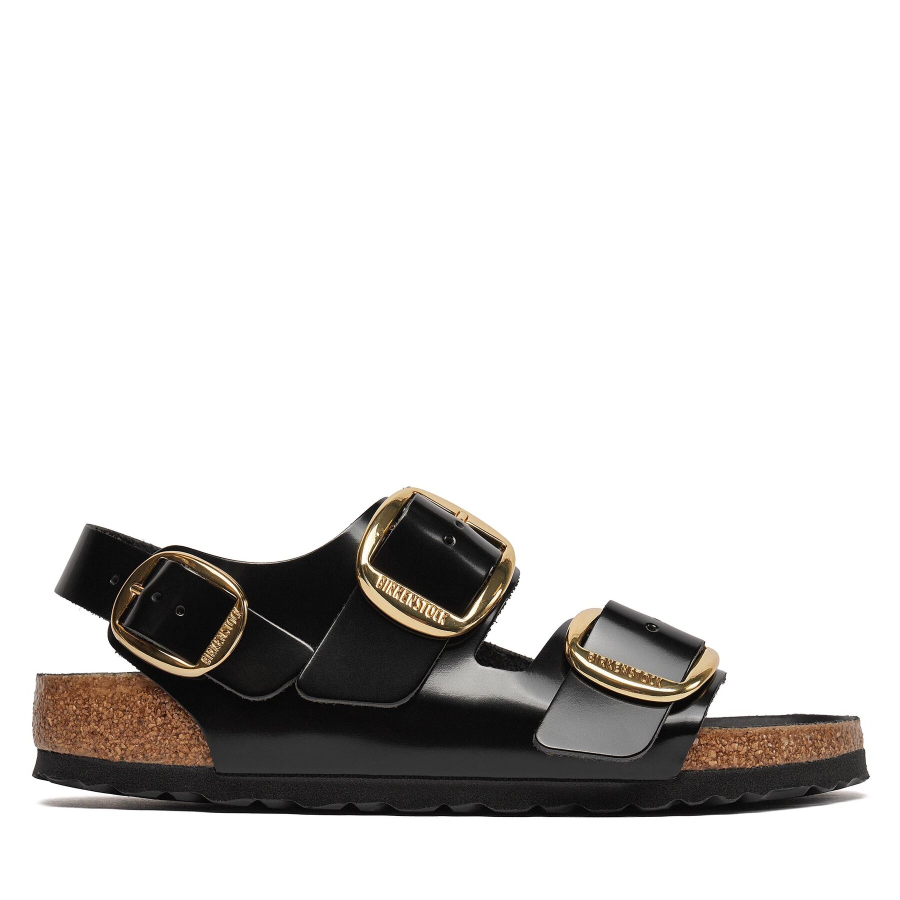 Image of Birkenstock Big Women's Black Sandals, Slip-on Shoes For Everyday Wear, After Training, To The Pool, Beach, And Relaxation.