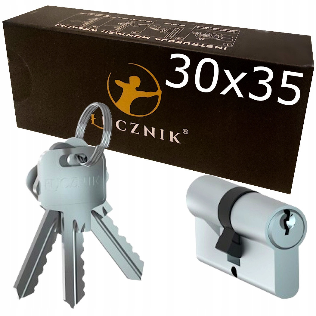 Image of High-security Door Lock Cylinder - 30x35mm Fit, Satin Nickel, Ready