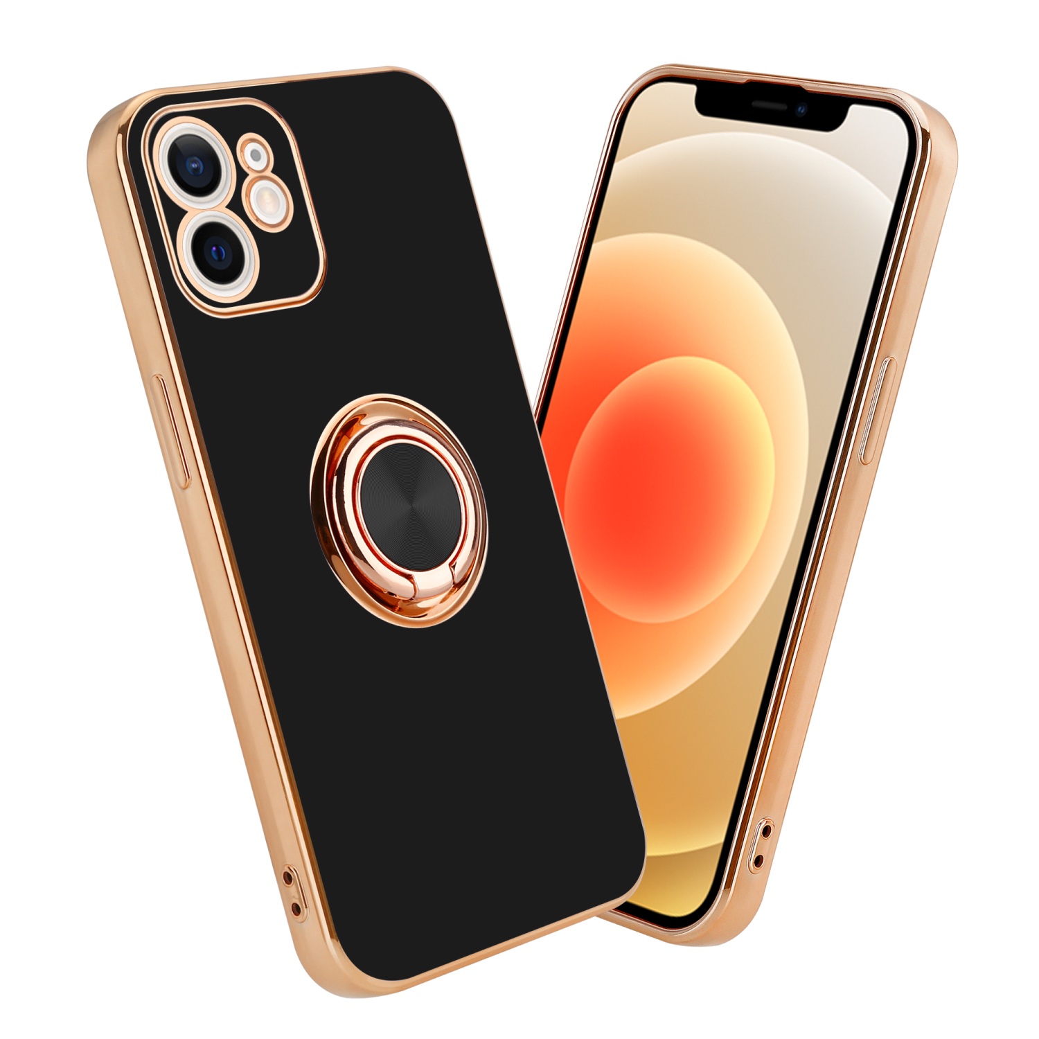 Image of Case Compatible With Iphone 11 With Ring Protective Case Made Of Flexible Tpu Silicone With Camera Protection And Magnetic Car Holder