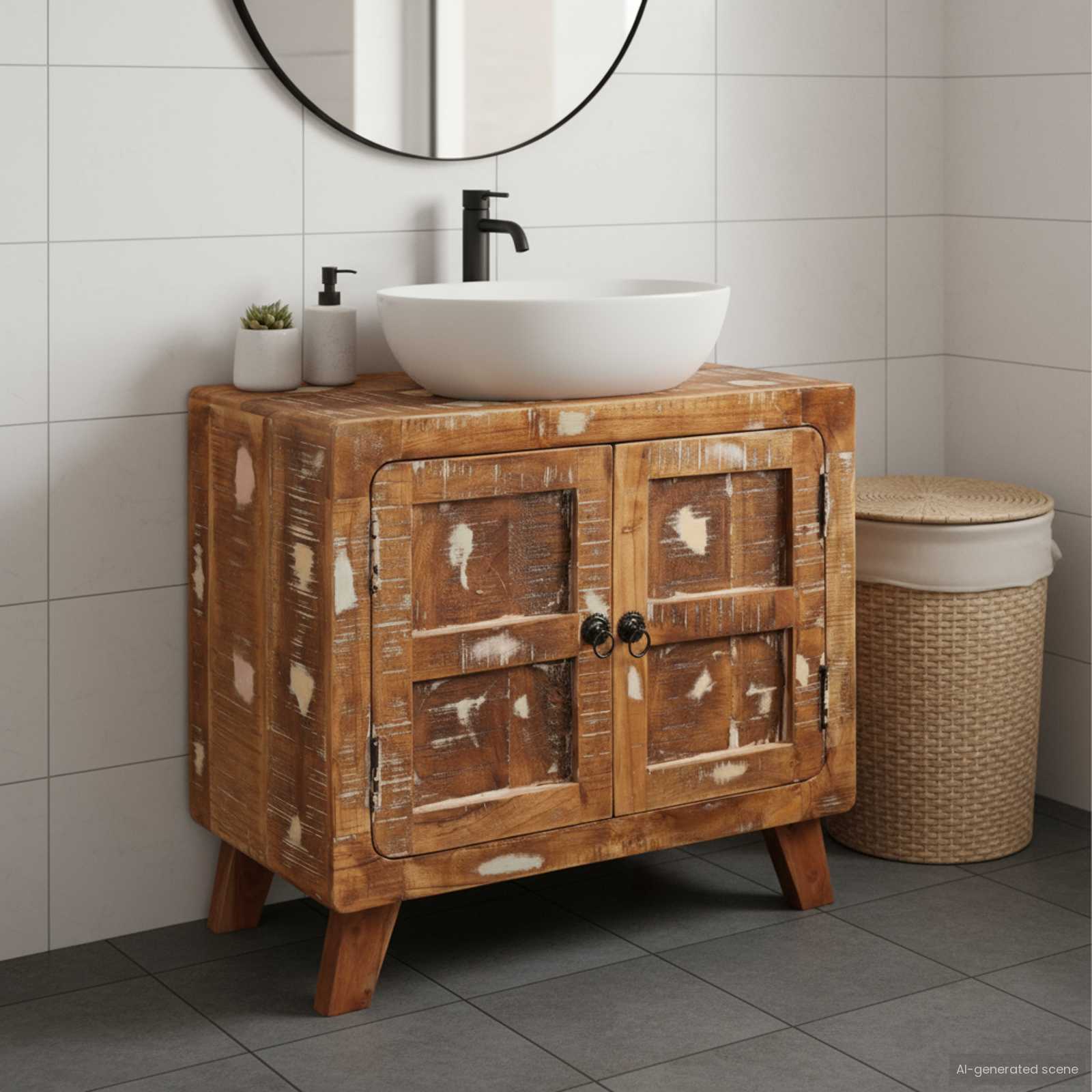 Vidaxl Rustic Furniture Storage Units Bathroom Cabinet Wooden Shelf Storage Solutions Bathroom Furniture Cabinet Construction Organization Storage Wooden Storage