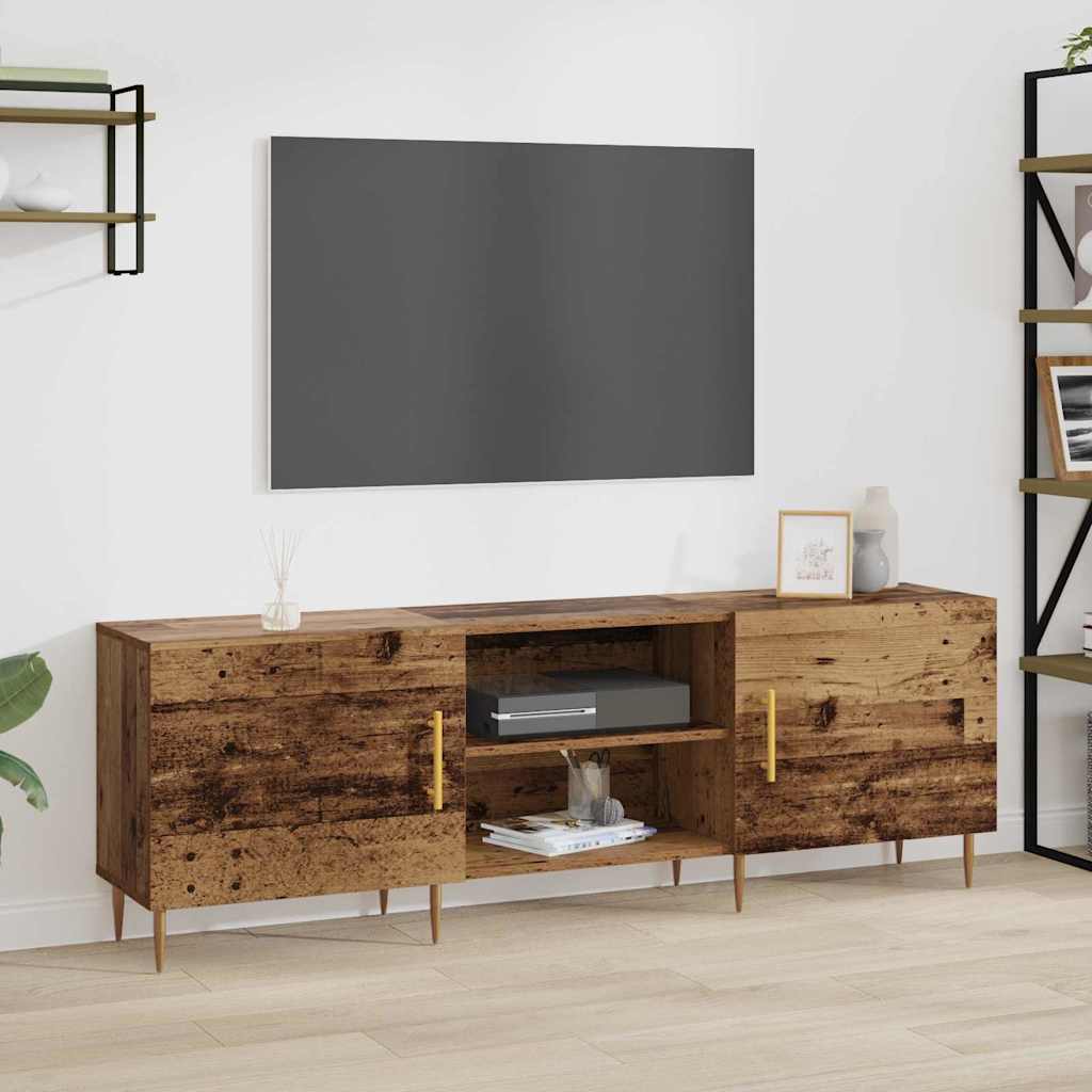 Image of Vidaxl Lowboard For Media Storage Room – Rectangular Tv Stand, Modern Furniture For Organization, Freestanding Piece Of Furniture Made Of Chipboard