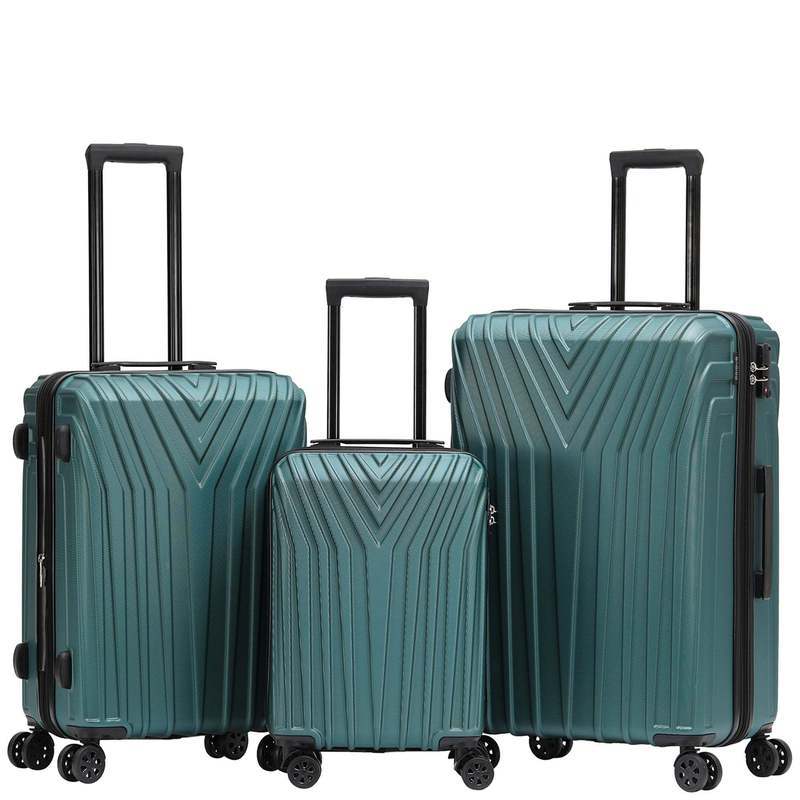 Beibye 3-piece Luggage Set With Expansion Joint (l/xl) – Abs Hardshell, , 360° Spinner Wheels, M Carry-on, Lightweight & Durable