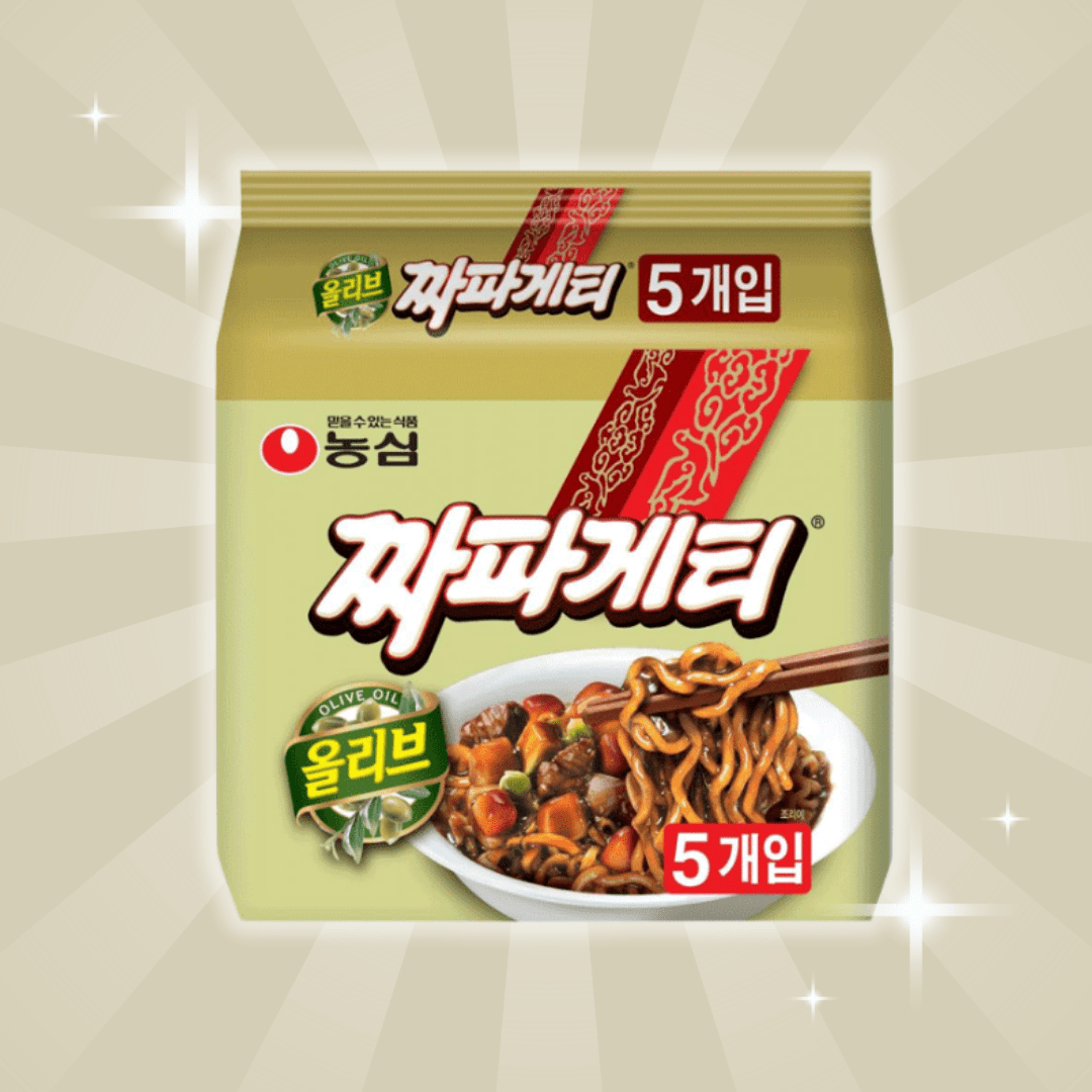 Nongshim Chapagetti - 5-pack - Korean Instant Black Bean Noodles