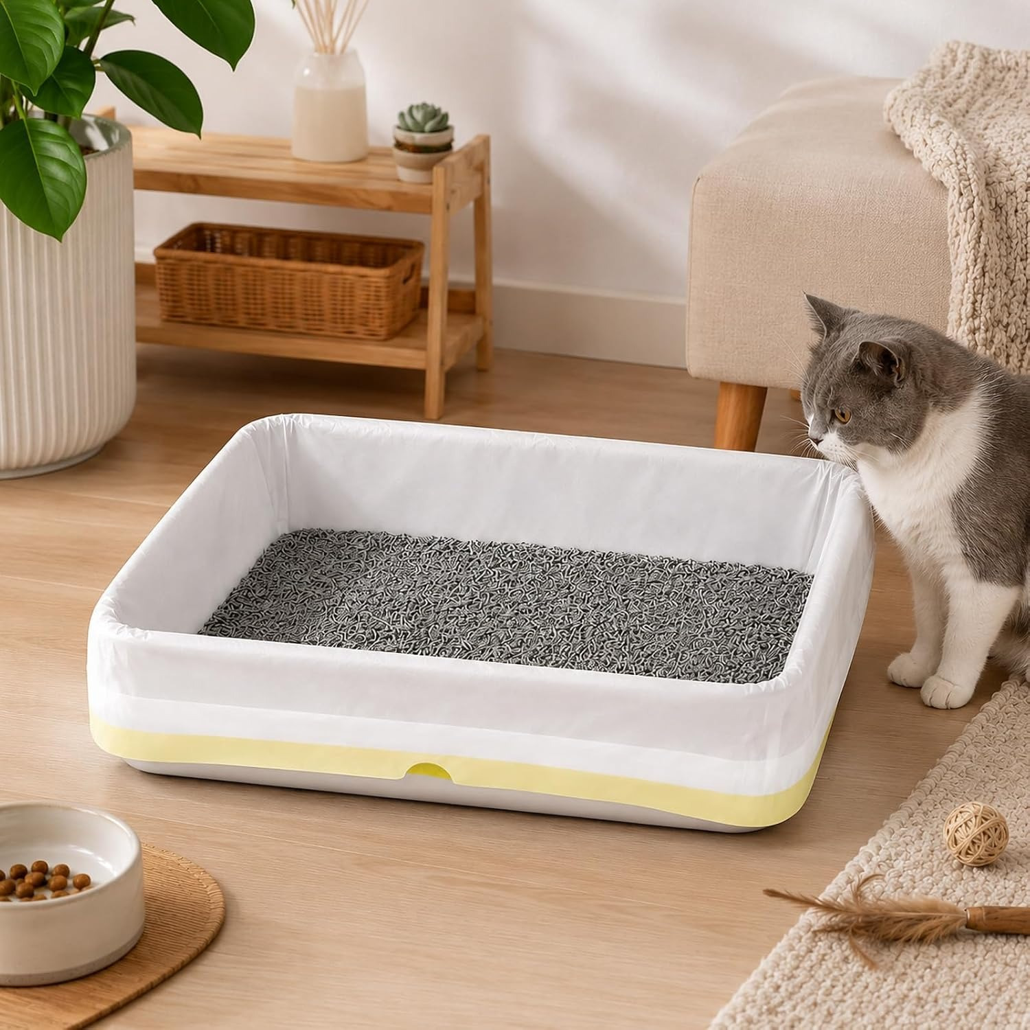 Image of 3-roll Litter Box Liners – Practical Liner For Cat Litter And Easy Cleaning