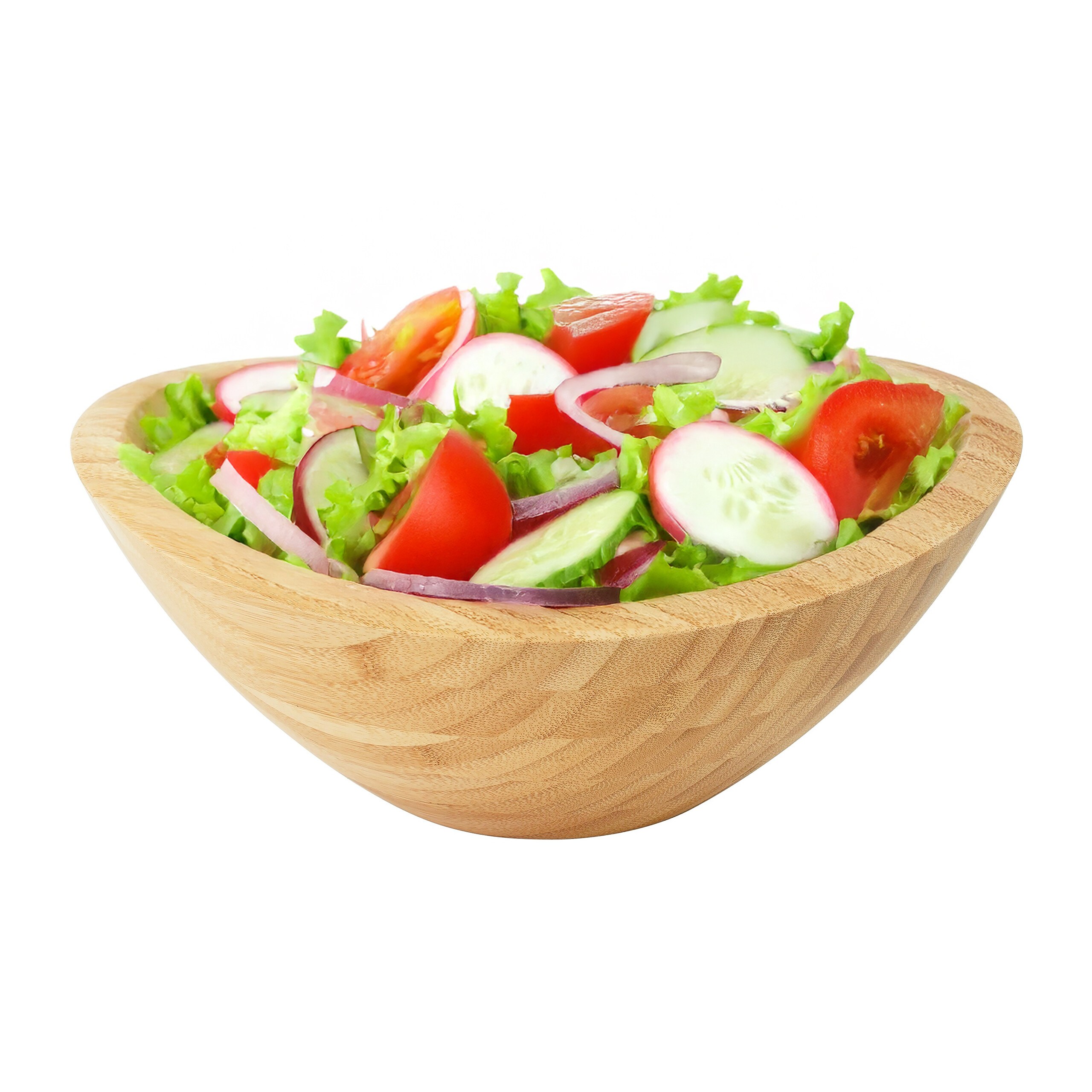 Salad Bowl In Natural - (w)29 X (h)12 X (d)27.5 Cm