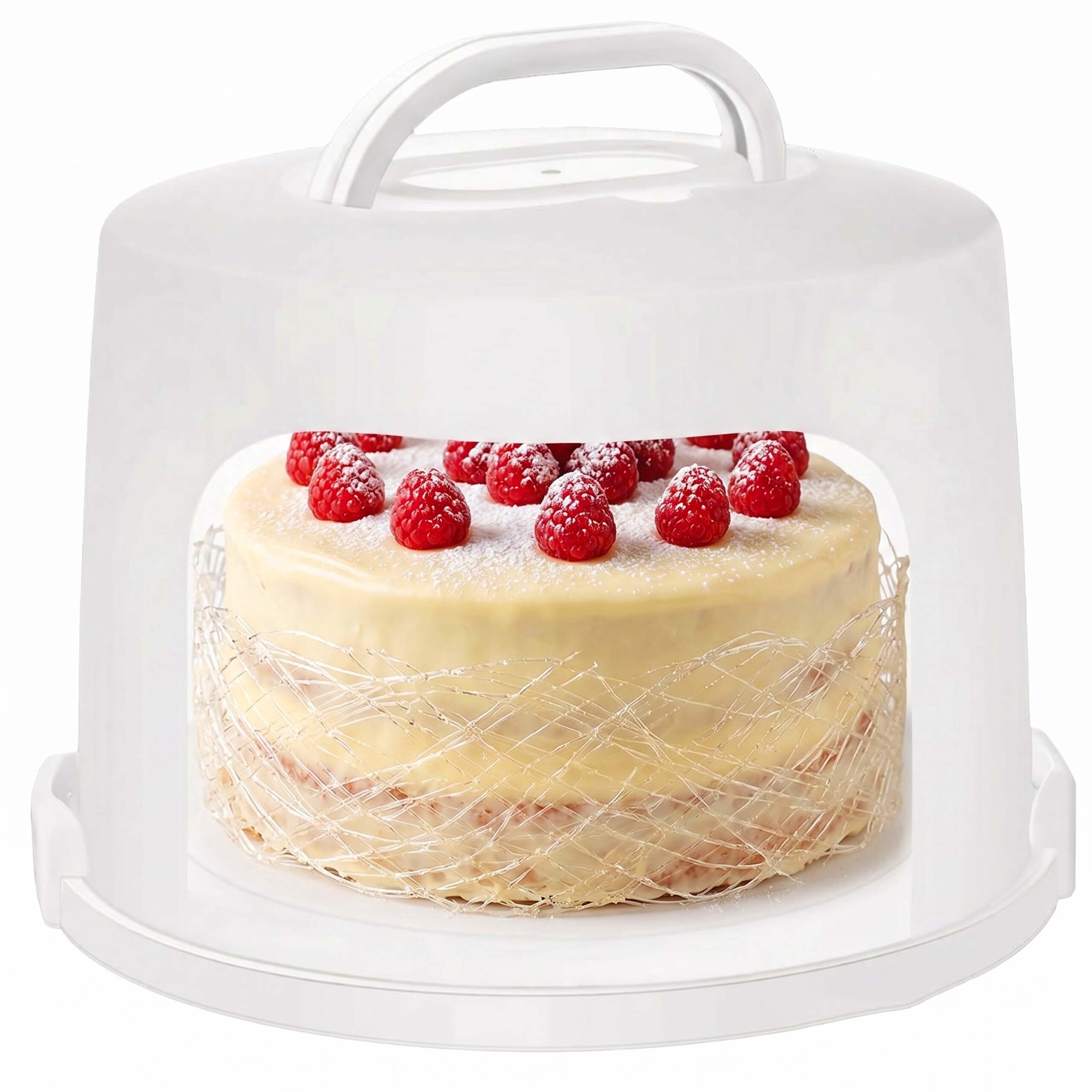 TEMU Cake Container In White/transparent - (h)22 X (ø)30.5 Cm