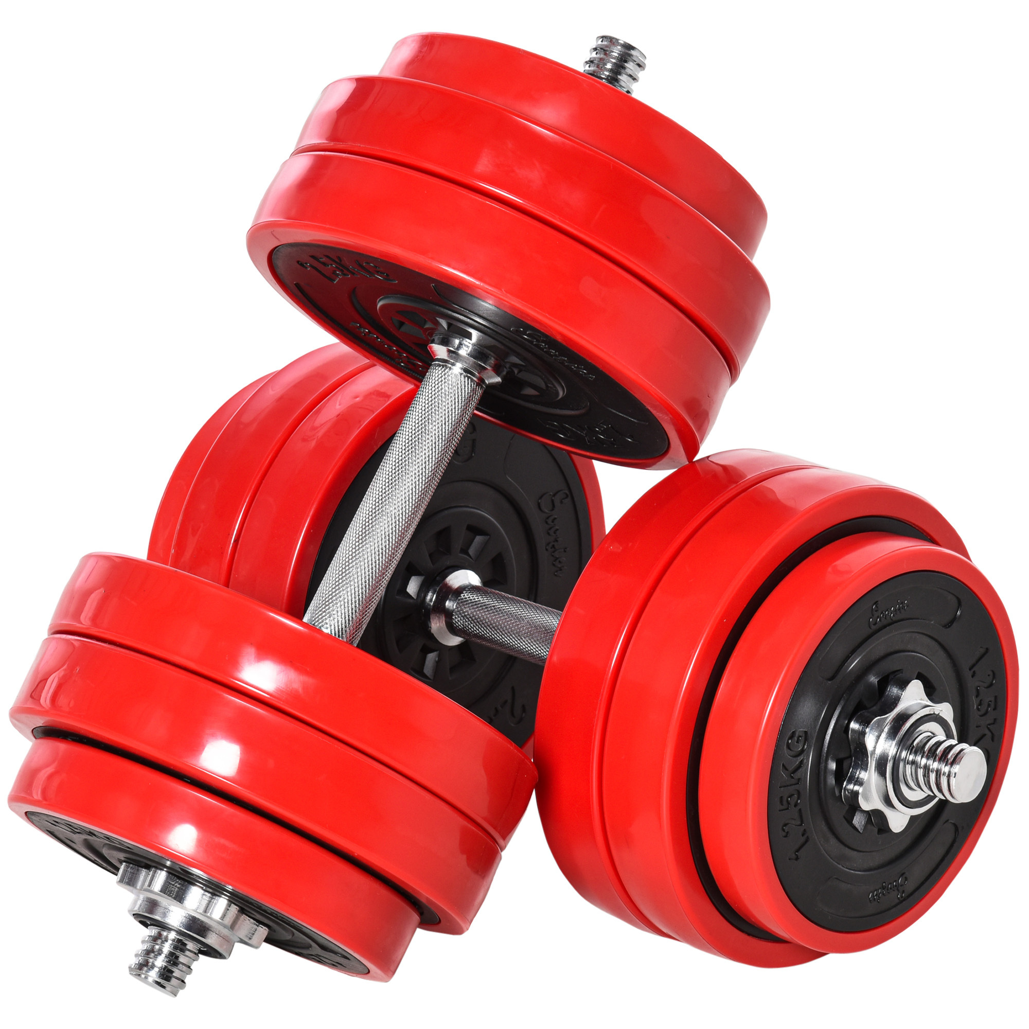 Image of Dumbbell Set 30 Kgs 2-in-1 Dumbbells & Long Dumbbells Adjustable Weightlifting For Home Fitness Muscle Red+.5 X 21.5 X 3.8 Cm