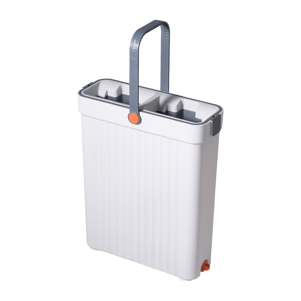 2 in 1 hands   mop bucket set dry wet   with washable mop cloths quick dry for hardwood tile laminate bathroom 2 reusable microfiber pads details 3