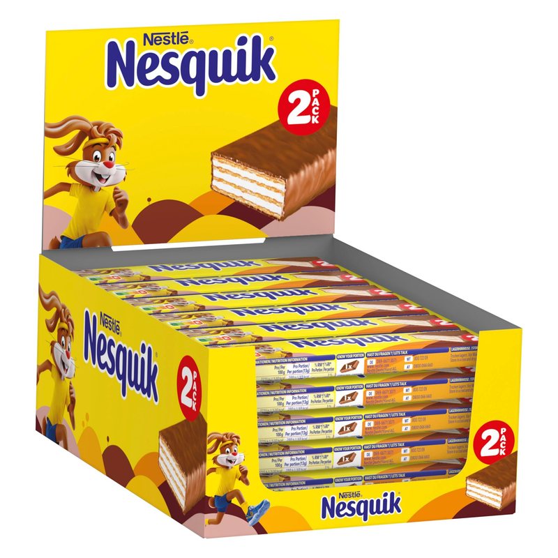 Image of 30x Nestlé Nesquik Wafer Milk 2pcs Pack 26g (30x26g)