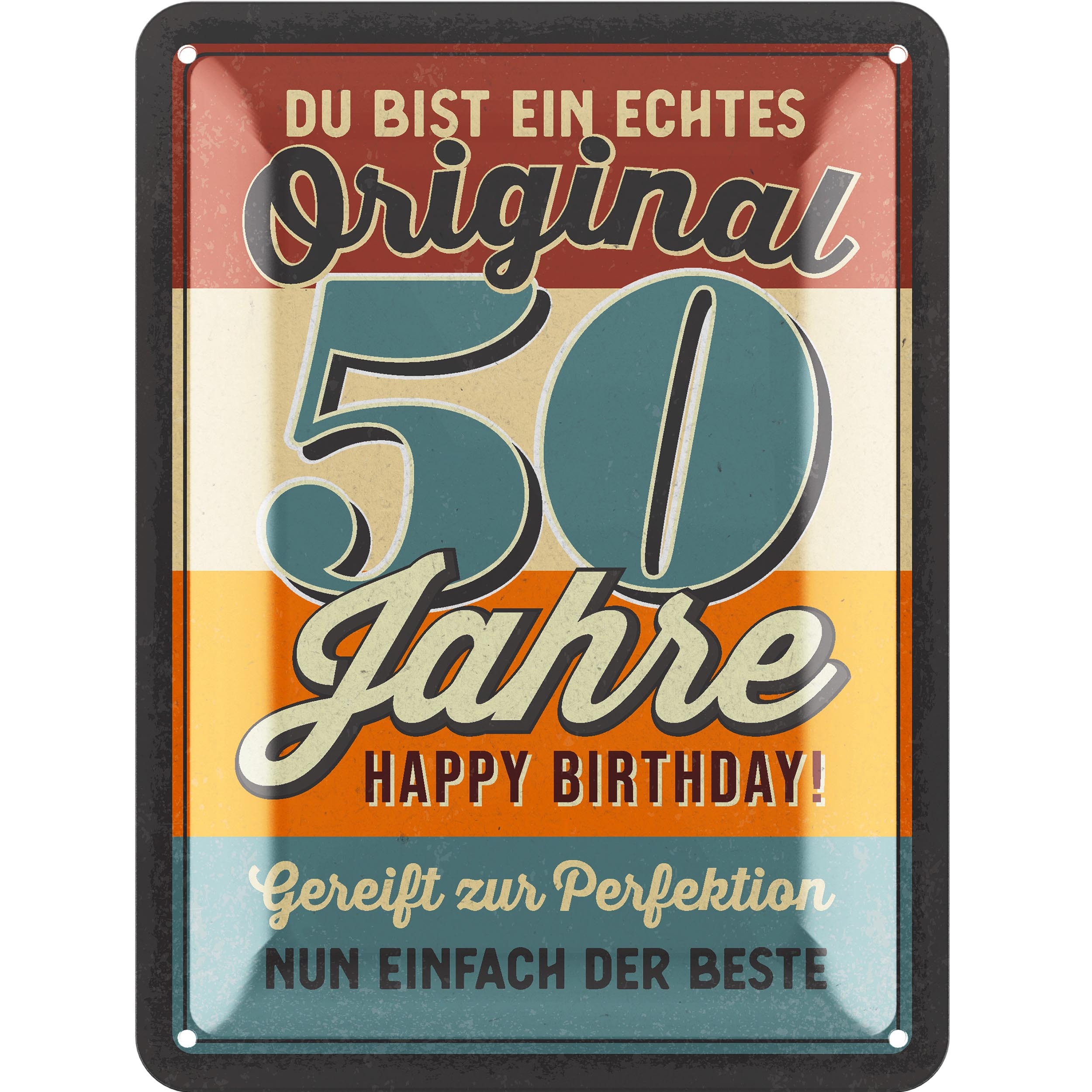 Metal Sign 50th Birthday Sign - 50th Sign Original - 50th Birthday Decor For Men, 50th Birthday Decoration, Funny 50th Birthday Sign As A Birthday Card - Metal Sign 15x20cm Classic Edition
