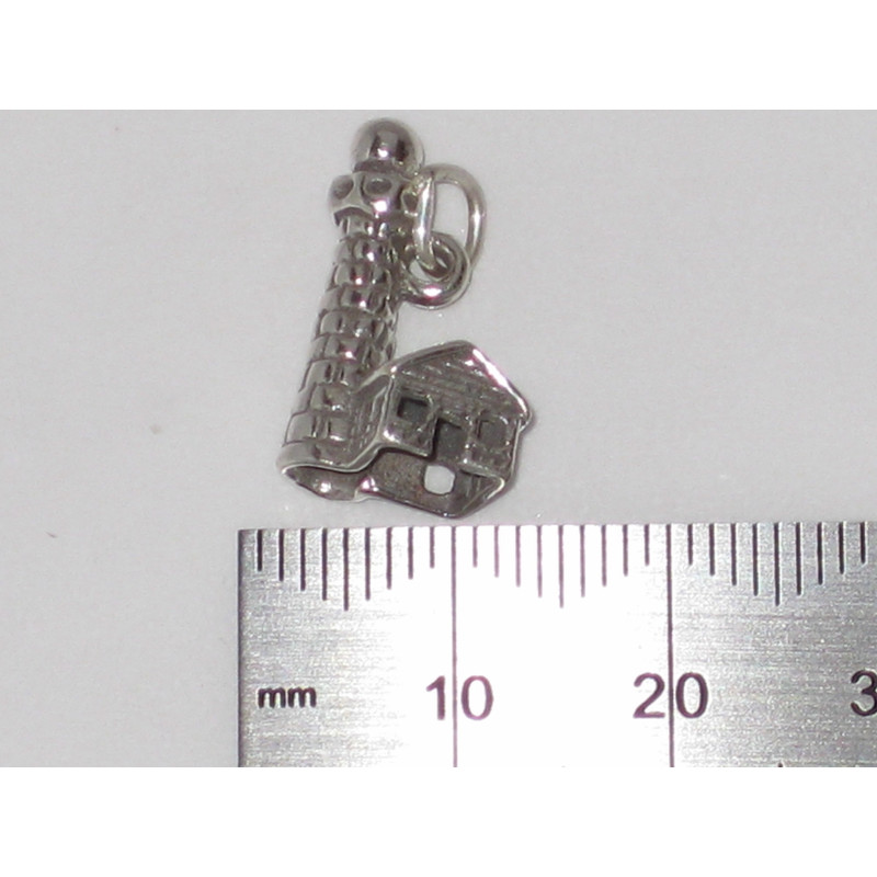 Lighthouse Sterling Silver Charm for Jewelry Making