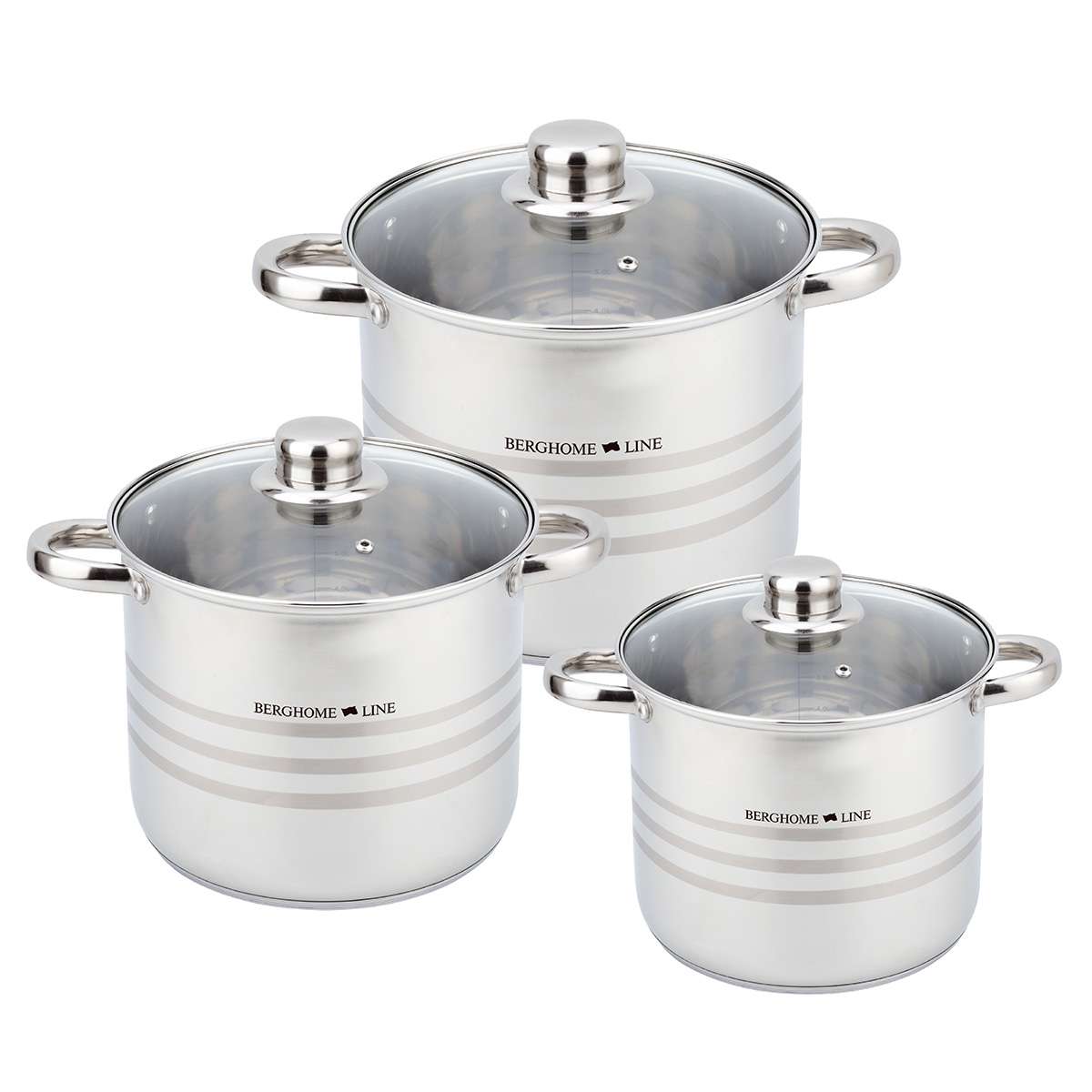 TEMU Juego de Ollas ® 6 Piezas de Acero Inoxidable con Tapas, Gran Capacidad, para Inducción y Lavavajillas