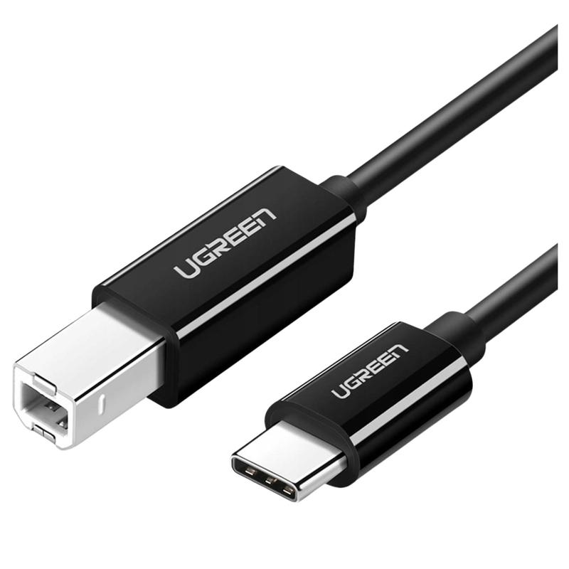Usb 2.0 C-b Ugreen Us241 Printer Cable, 2m, Black, Fast Data Transfer, Compatible With Usb-, Printers, Computers, And Laptops