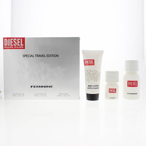 plus plus feminine 75ml eau de toilette 30ml eau de toilette 100ml body lotion gift set for her