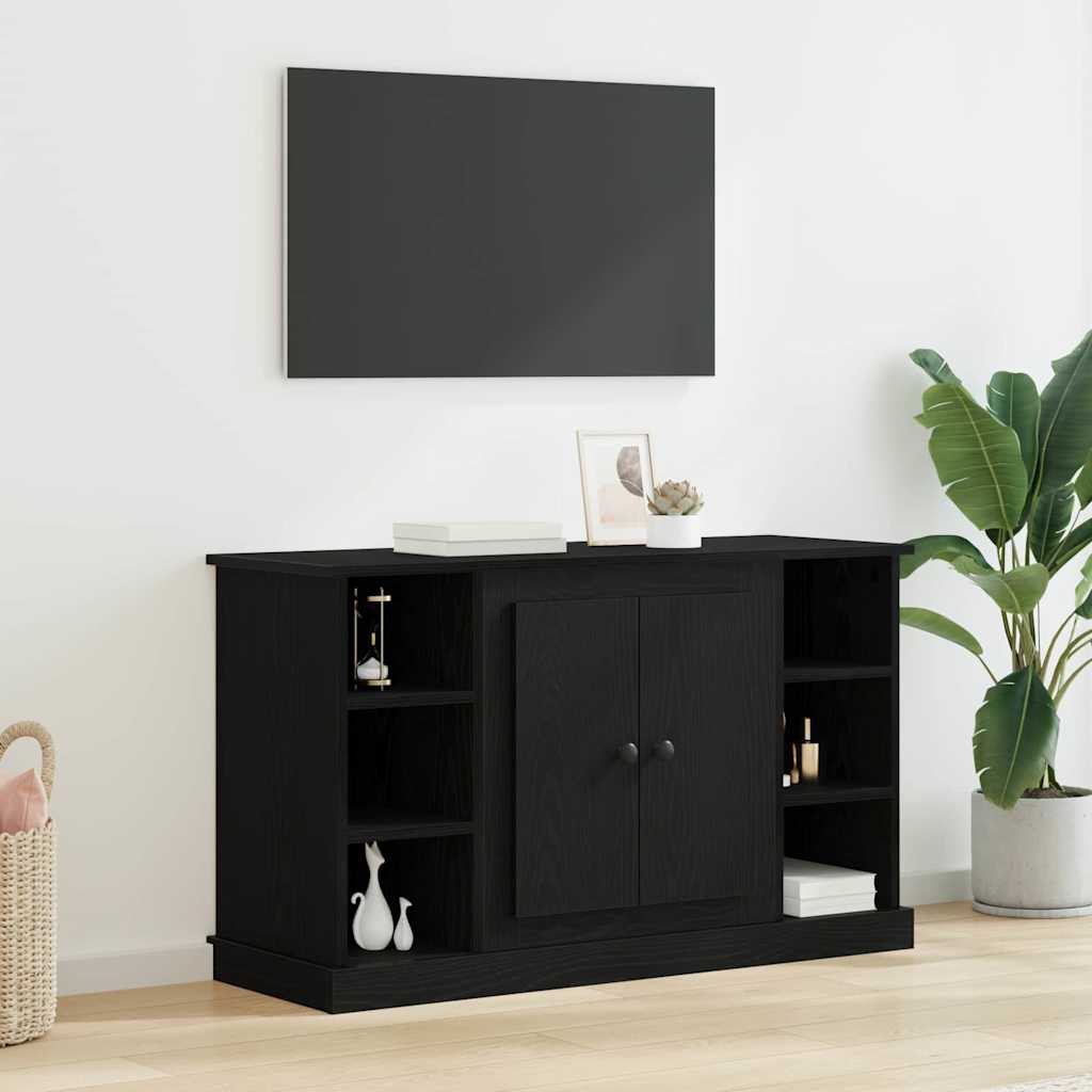 Image of Vidaxl Rustic Wood Sideboard With Storage Compartments For Living Room And Dining Room, Rectangular Compact Sideboard, Wooden Furniture Storage Unit