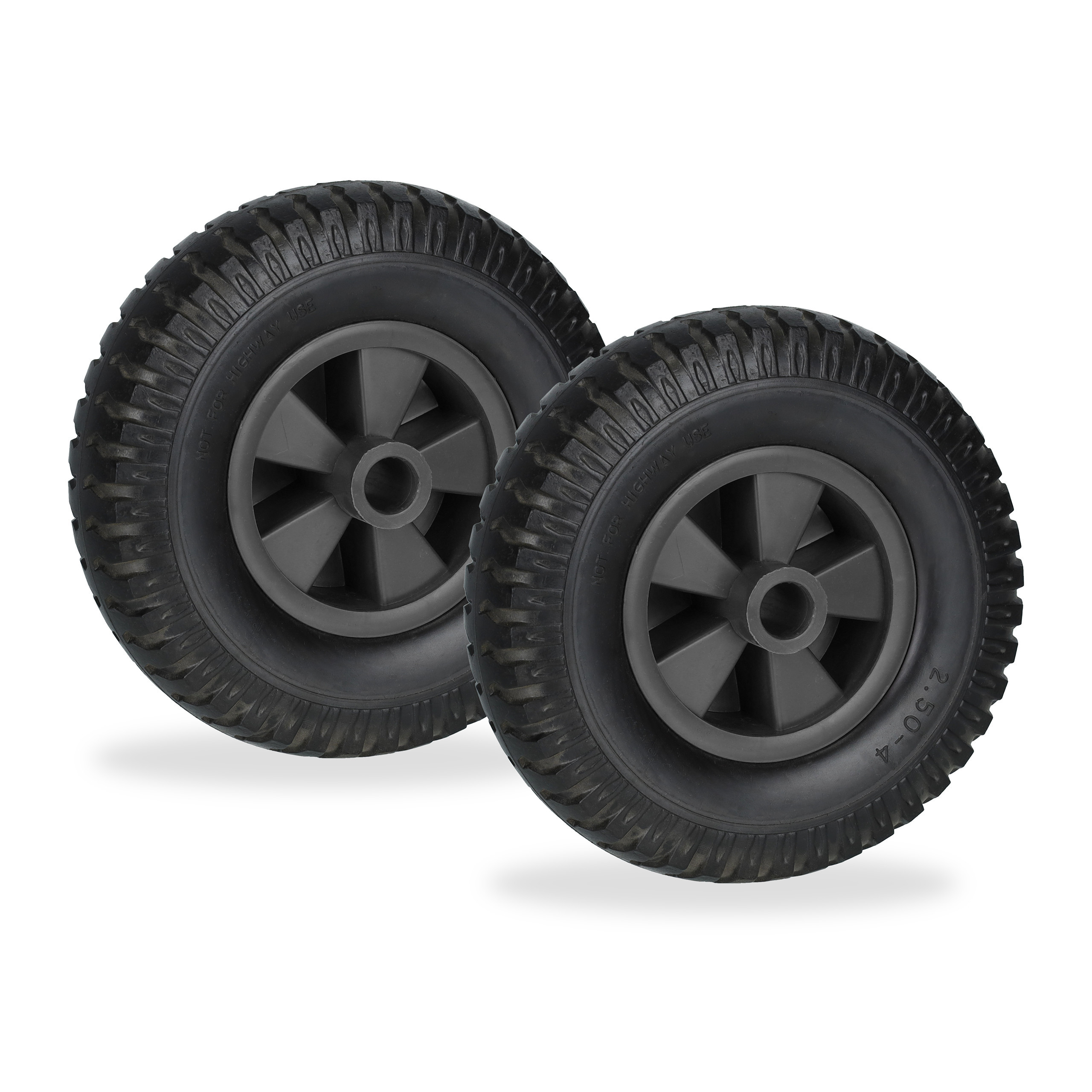 2 Wheelbarrow Tires In Black - 2.50-4