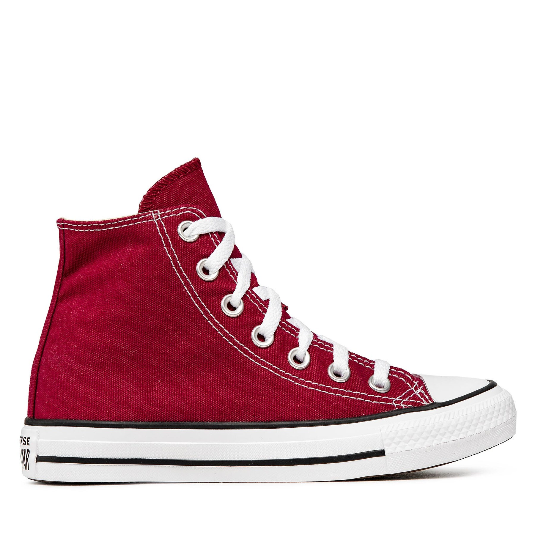 Image of Taylor All Star M9613c Unisex Sneakers In Fashion Style, Burgundy Color, Textile Upper, Comfortable Everyday .