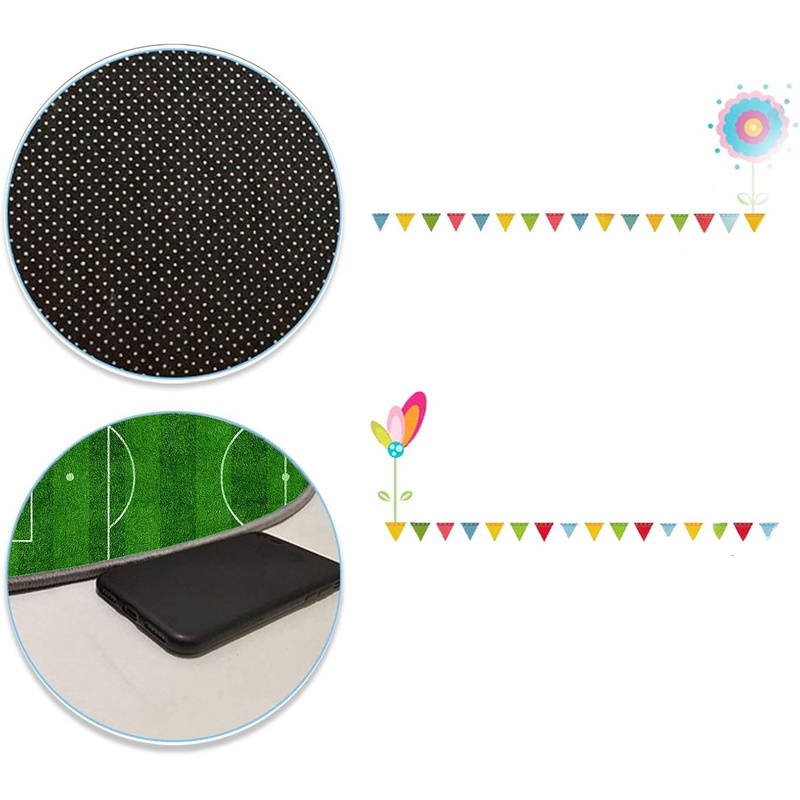 Podloga za igru za djecu 160×230 cm s temom nogometnog terena, debljine 6 mm, mekani edukativni tepih s protukliznom podlogom za dječju sobu, spavaću sobu i igraonicu.