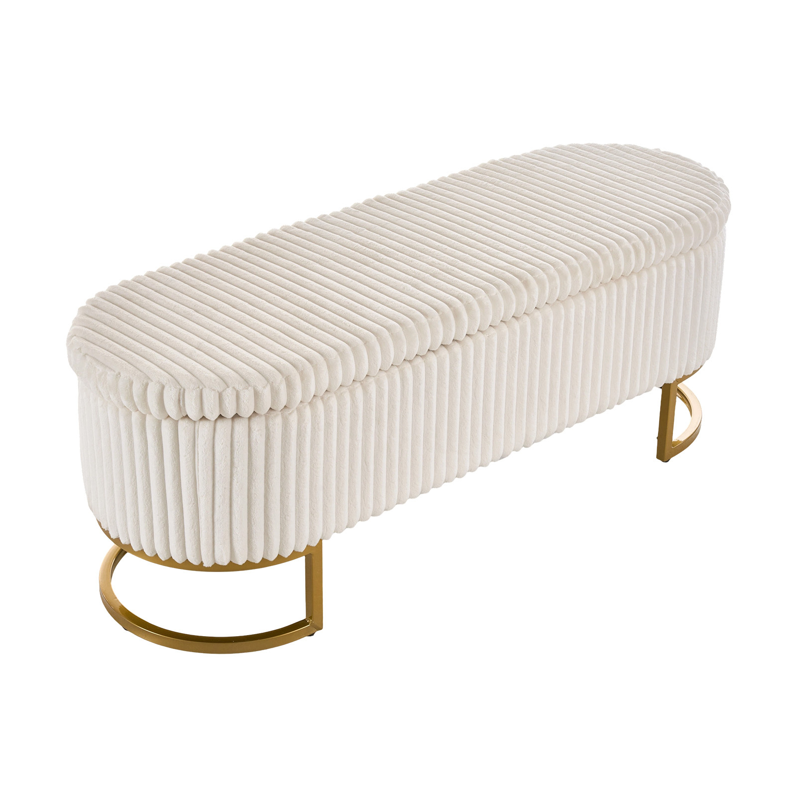 Upholstered Storage Bench with Flip Lid
