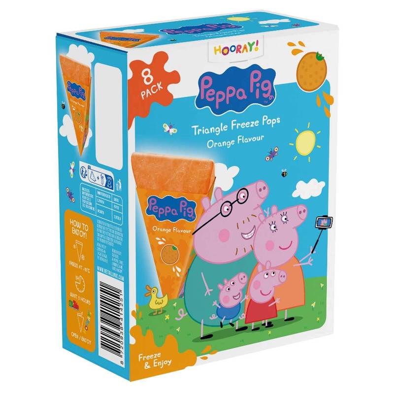 Peppa Pig Triangle Freeze Pops Orange 8x62ml