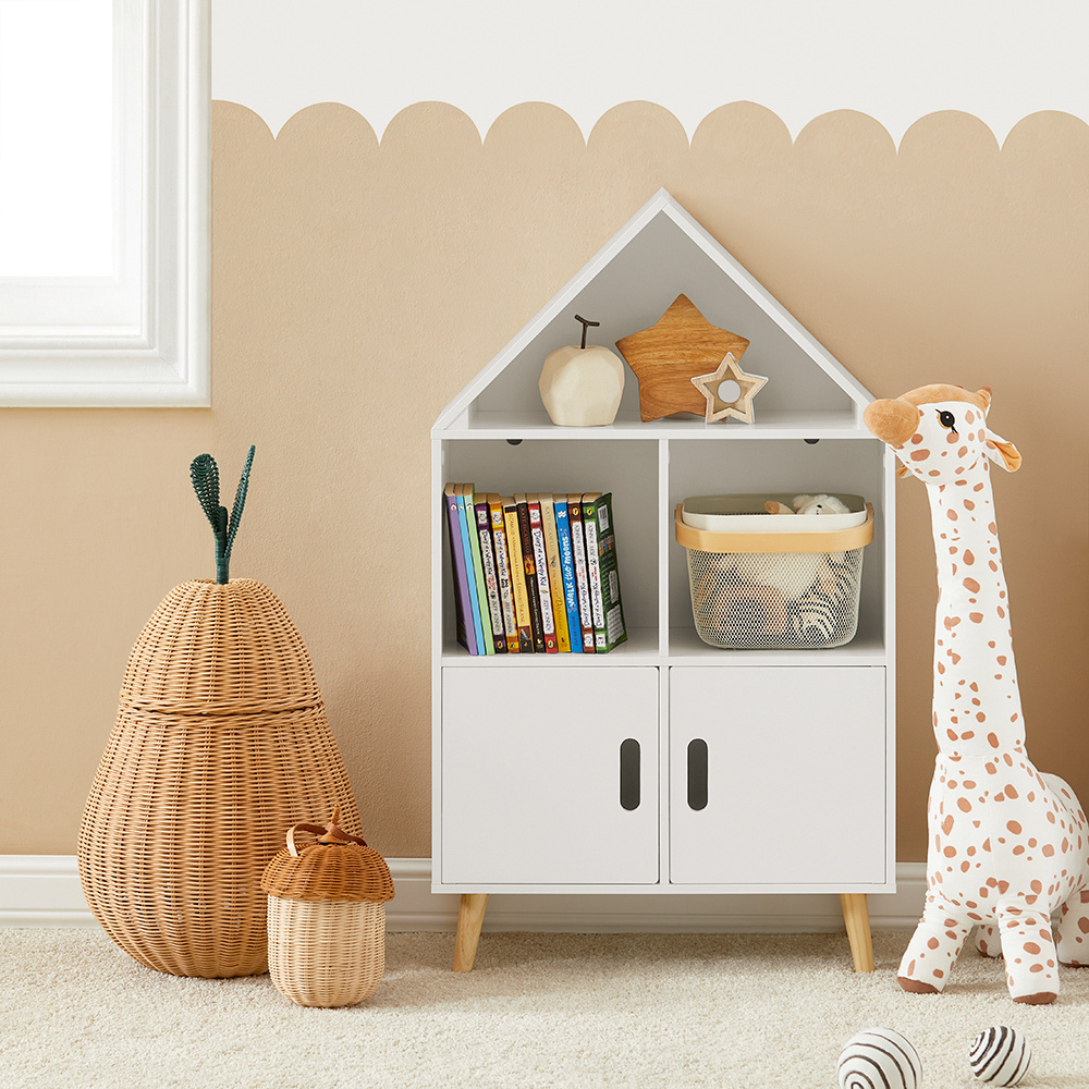 TEMU Children's Bookshelf For Children's Books And Toys, Children' Rack, Children's Bookcase, Children's Bookshelf, Bookcases Sobuy Kmb58-w
