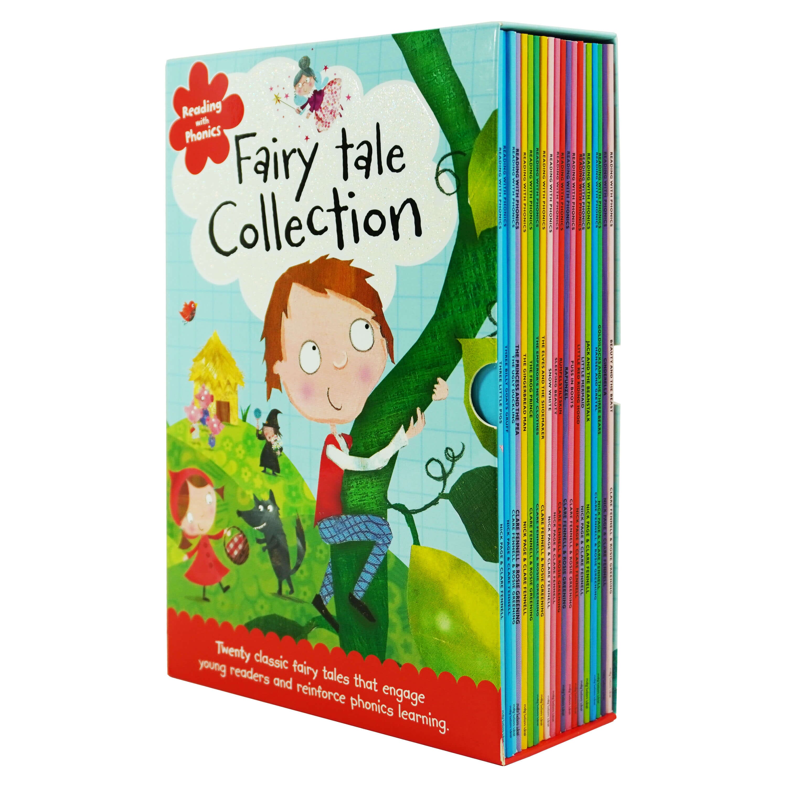 TEMU Reading With Phonics Fairy Tale Books Collection – 20 Book Box Set | Learn To Read Phonics Stories For Children & Early Readers