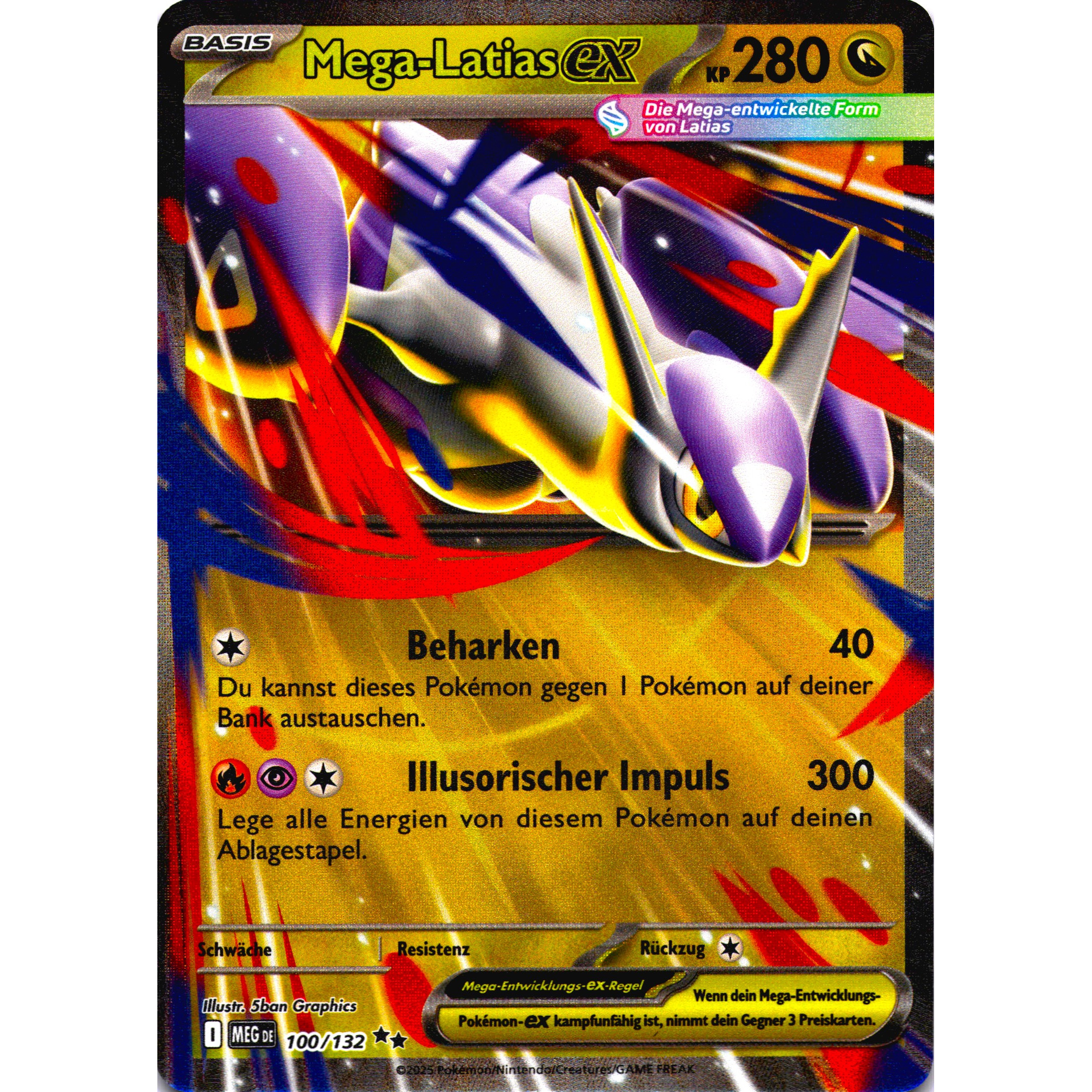 Tcg Card - Mega- Ex - Ultra Rare - German Version - 280 - Near Mint