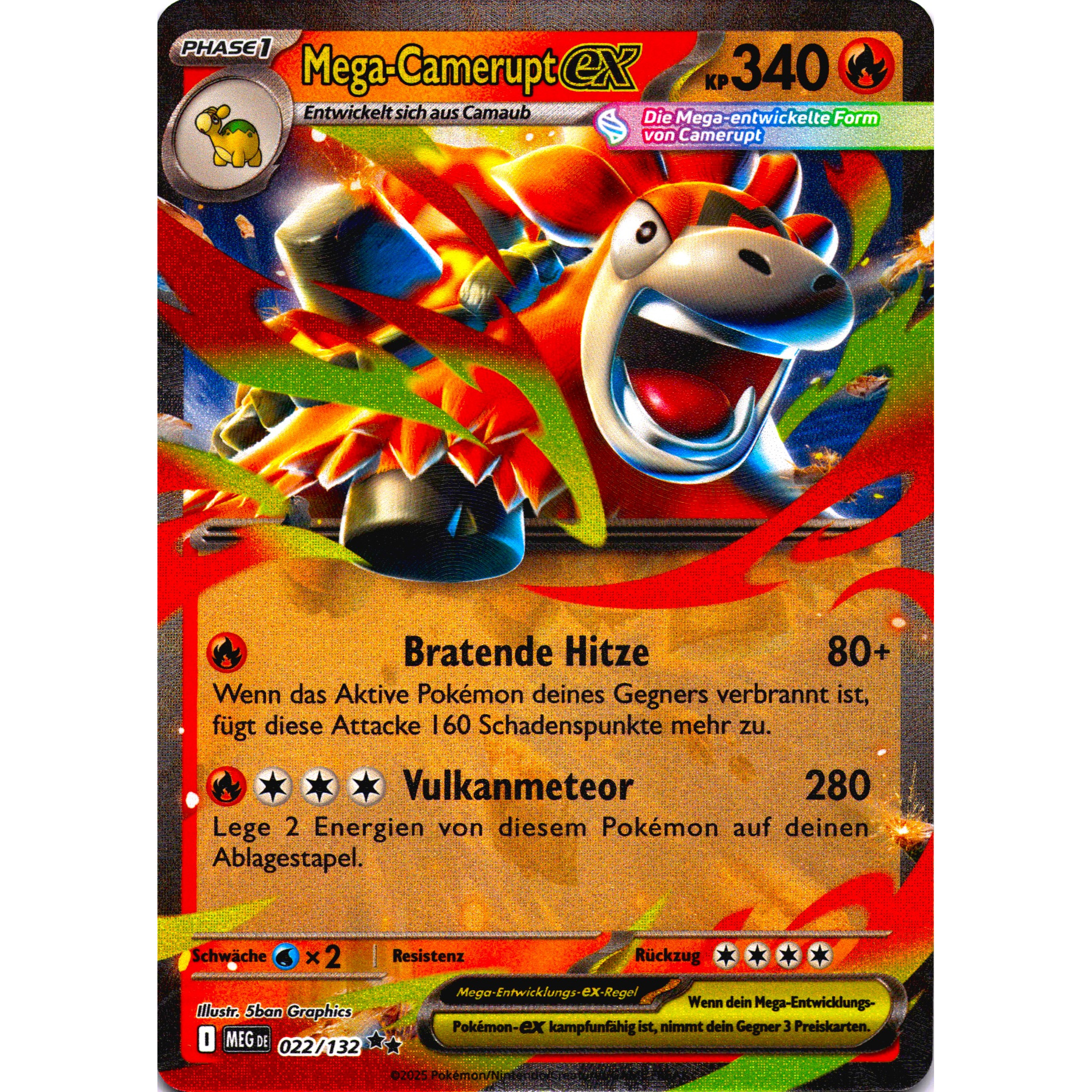 Tcg Card - Mega Ex - Ultra Rare - German Version - 340 - Near Mint