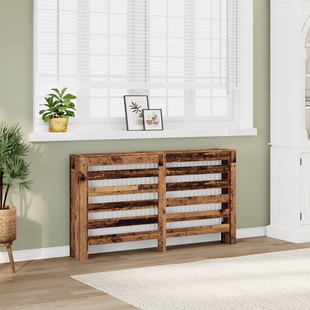 Image of Vidaxl Radiator Cover, Modern Slatted Design, Radiator Panel For Living Room, Heating Cover, Wood Effect, 149x20x82cm, Wood Composite