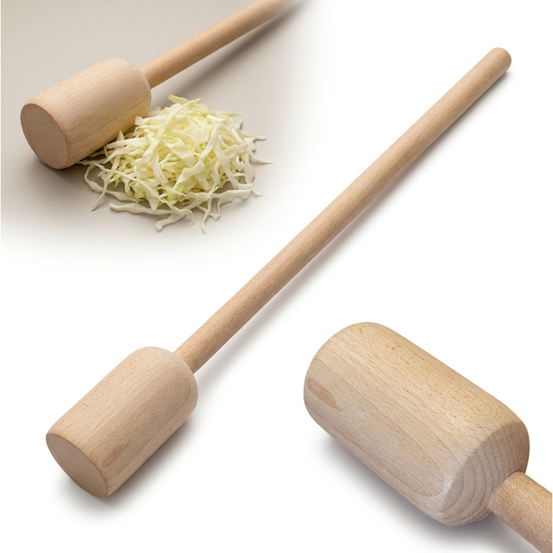 Image of Wooden Cabbage Masher, 60 Cm, For Sauerkraut And Pickling Vegetables