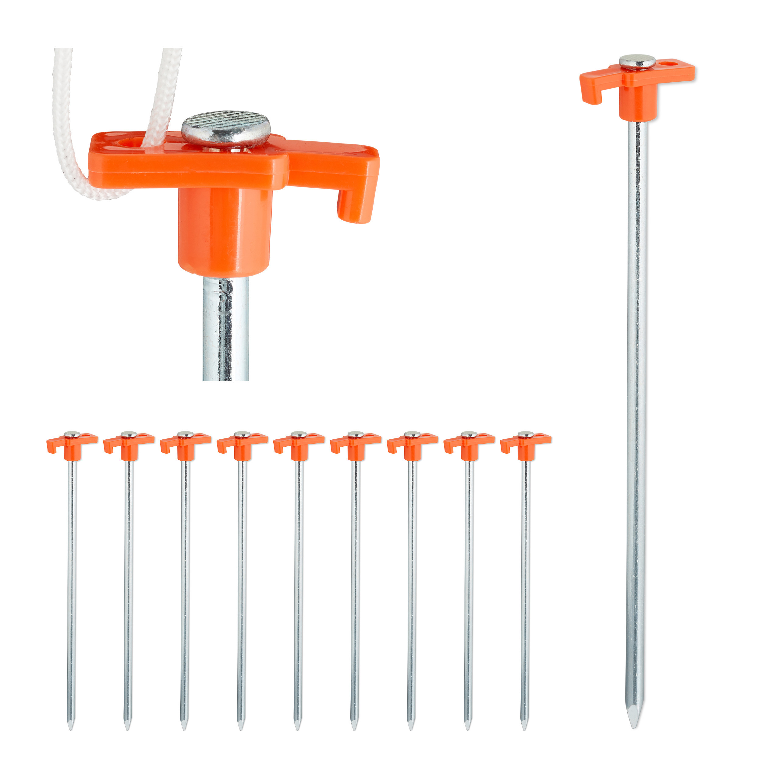 10-pack Orange Rock Garden Stakes