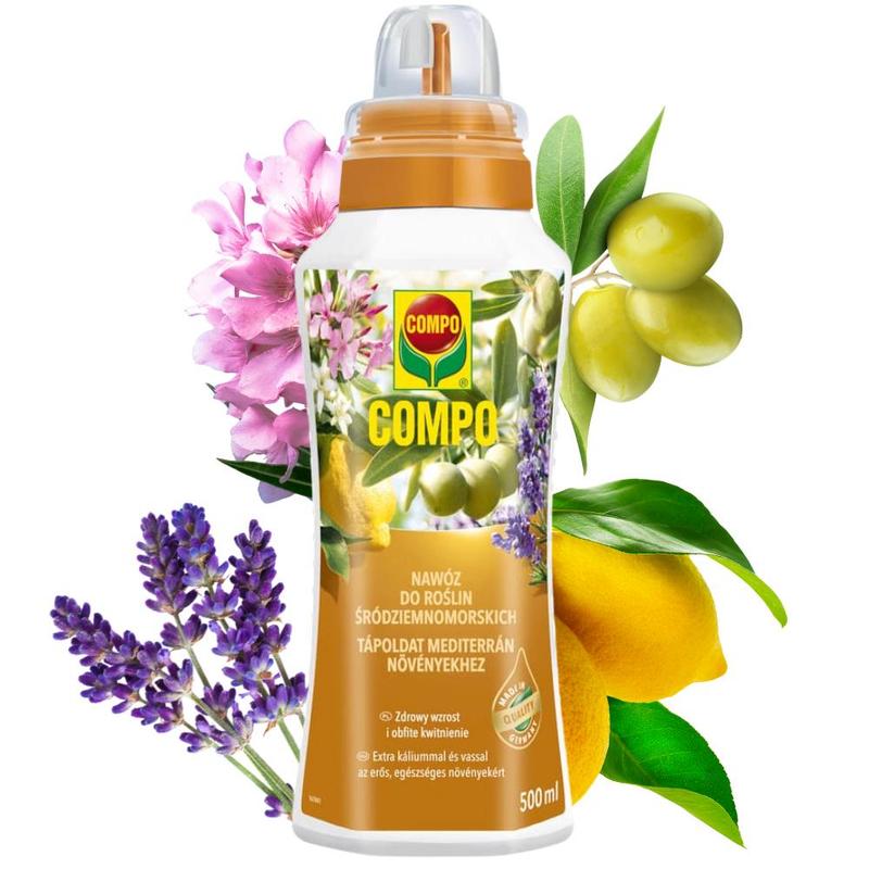 TEMU Mediterranean Plant Fertilizer 500 Ml Compo – Premium Liquid Fertilizer For Citrus, Oleanders, Lavender, Hibiscus, Olive Trees, And Other