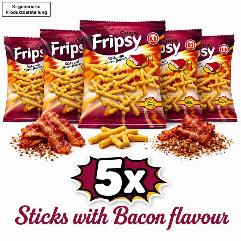 5x Fripsy - Bacon Sticks 50g (halal) (macedonia)
