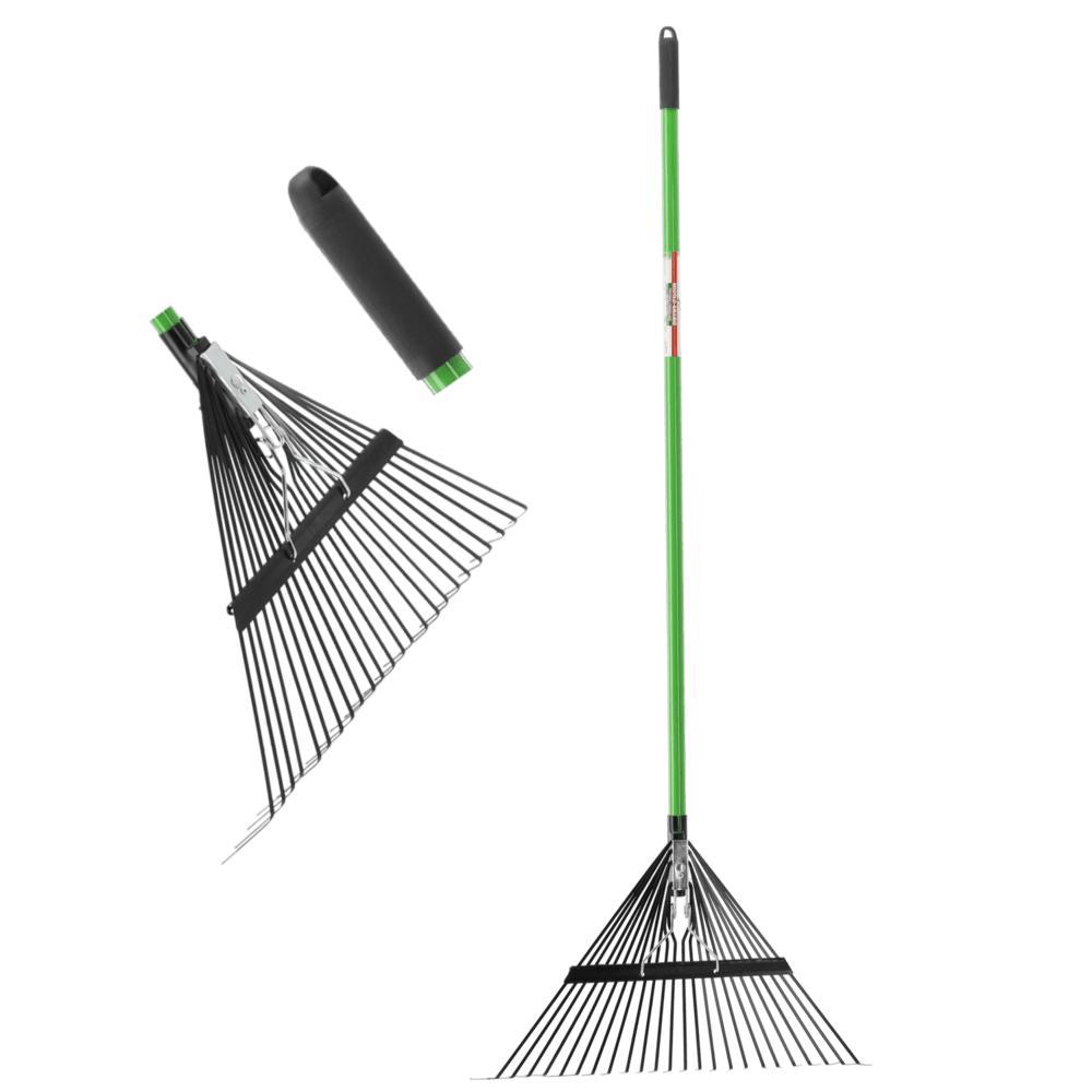 Image of Adjustable Rake With Fiberglass Handle, 58 X 40 X 150 Cm
