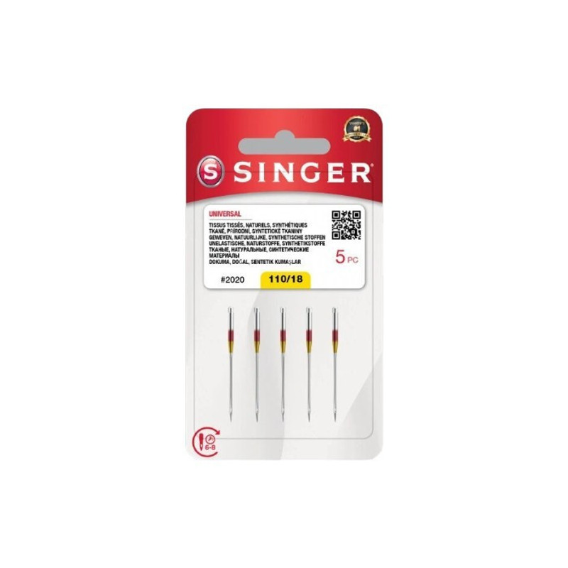 TEMU Estuche 5 Agujas Singer Universales 2020 Nº110/18 Géneros Gruesos
