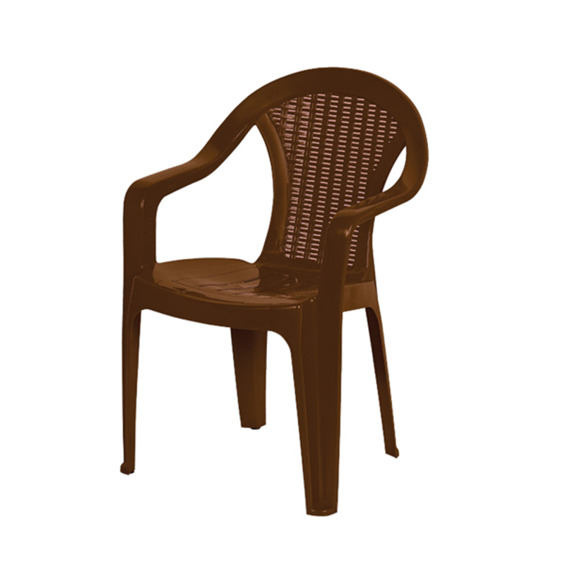 Gardenline Plastic Garden Chair - 56 X 42 X 78 Cm - Brown