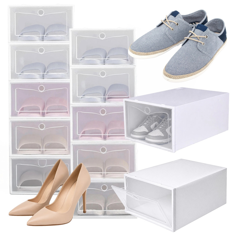 Image of Modular Cabinet Organizer For Shoes With A Lid, 12pcs