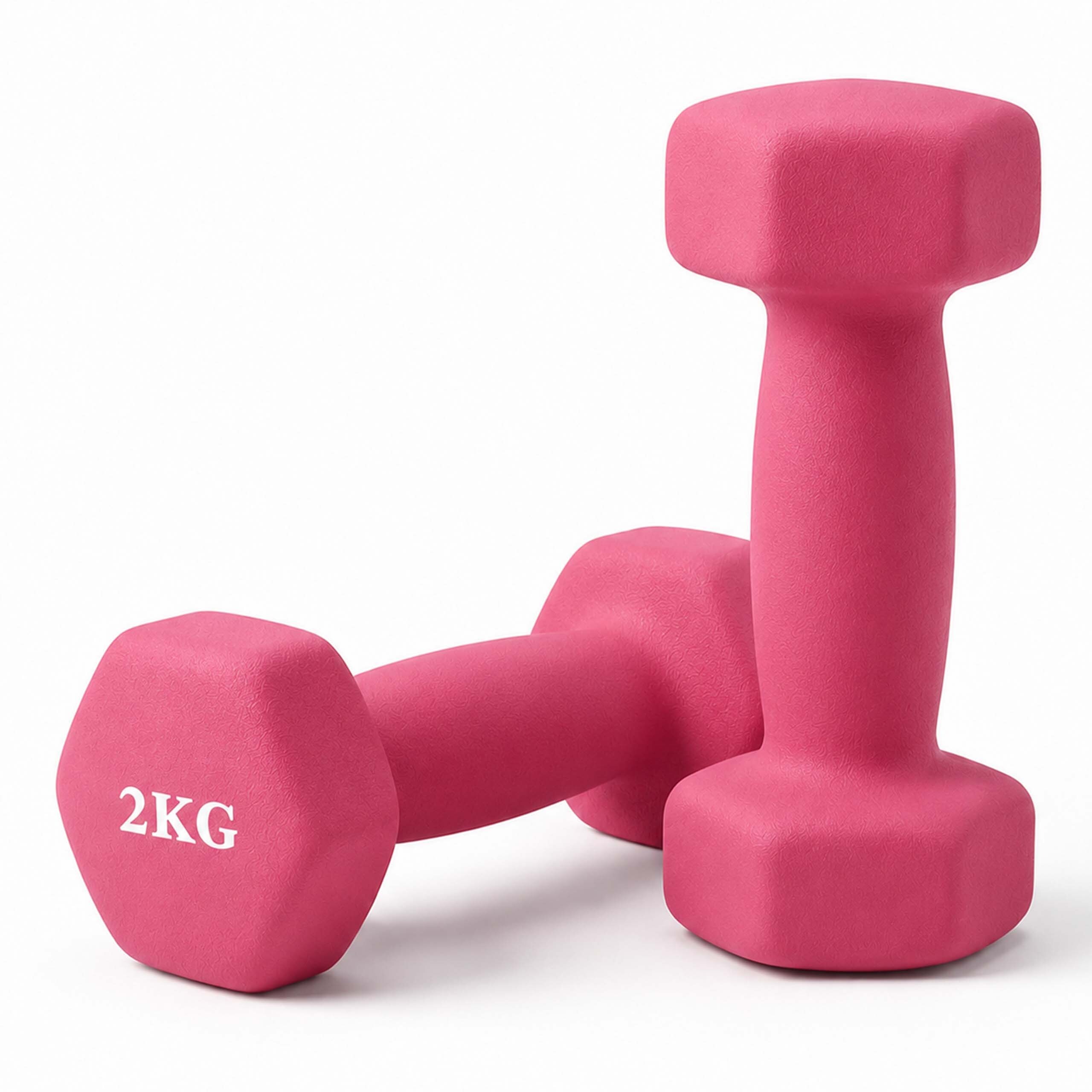 2 X Dumbbells In Pink - 2 Kg