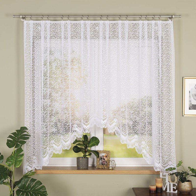 Bogumiła - Jacquard Curtain With Hem At - 300x160 Cm - White
