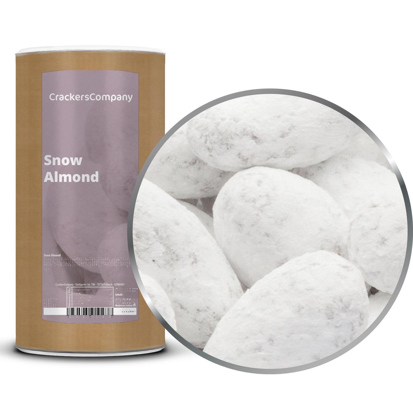 Snow Almonds – Almond Kernels With Milk Chocolate – By Crackerscompany