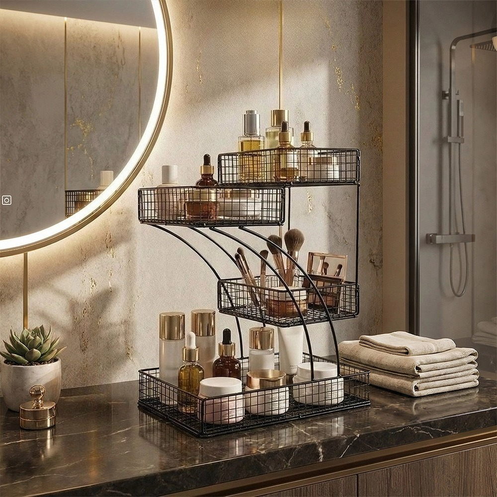 Staggered Makeup Organizer with 4 Levels