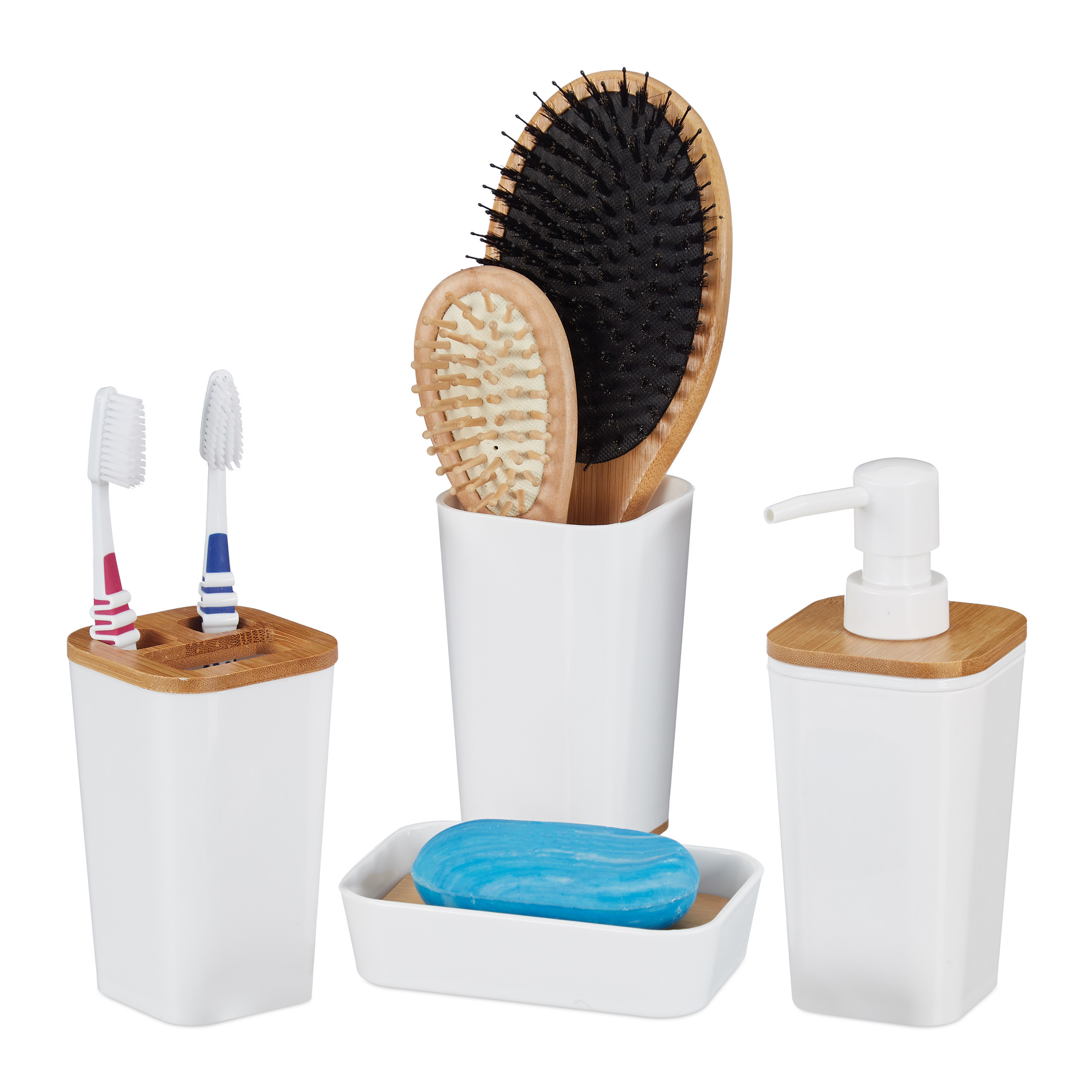 4pcs Bathroom Accessories Set In White