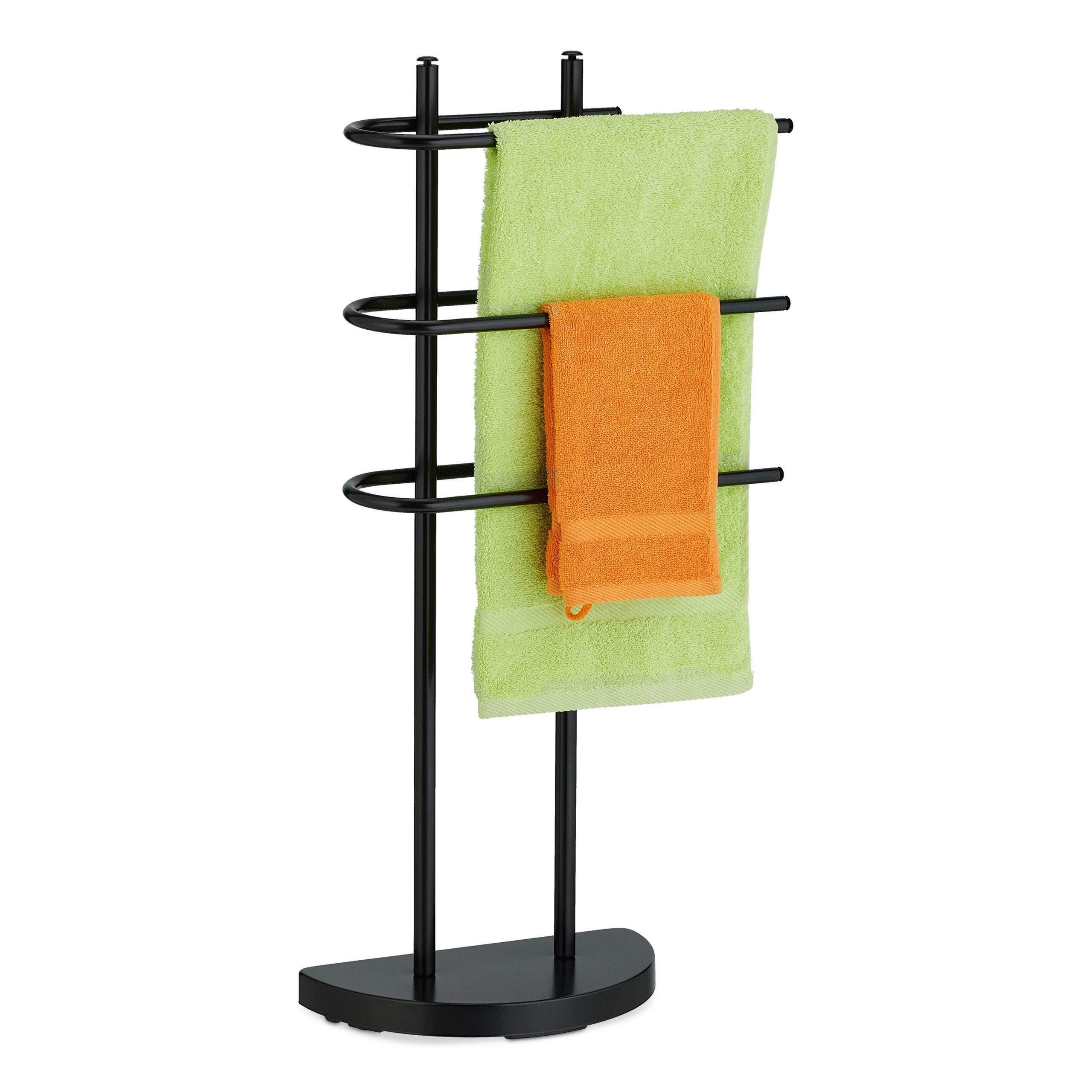 TEMU Portasciugamani a piantana 3 bracci, 3 aste, 83 x 39 x 18 cm, ferro e plastica, , aste a diverse , autoportante, per bagno, camera da letto e
