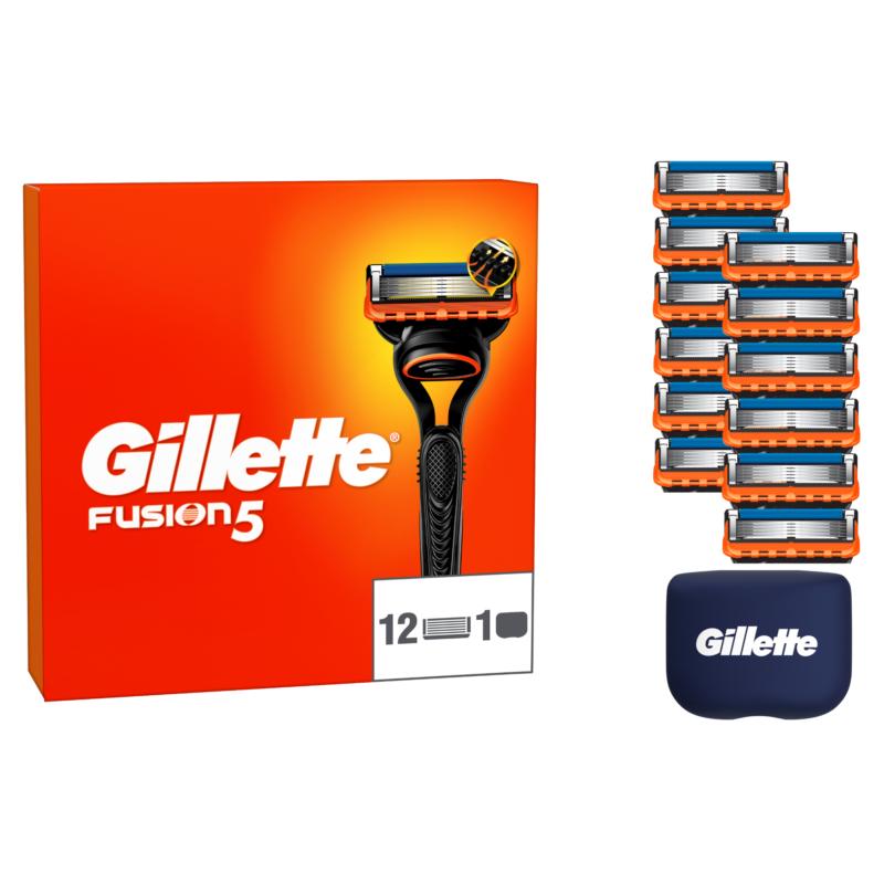 Gillette Fusion5 12-blade Replacement Cartridge With Blade Holder