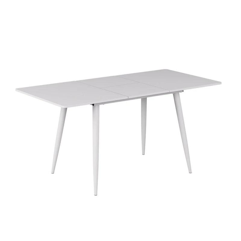 Image of Beaver White Extendable Dining Table 120-160 X 80 Cm, Kitchen Table, Dining Room Table, Extendable Dining Table With 16mm Particle Board