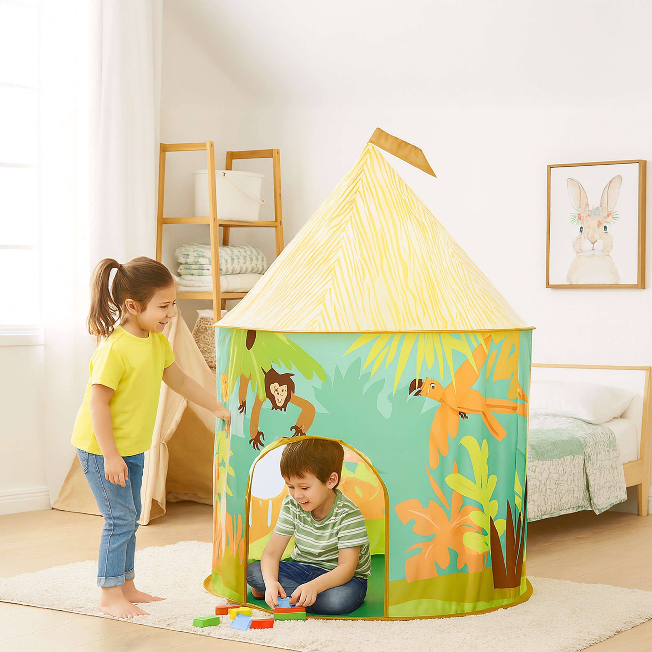 Jungle Play Tent in Multicolor, Fun Indoor Tent
