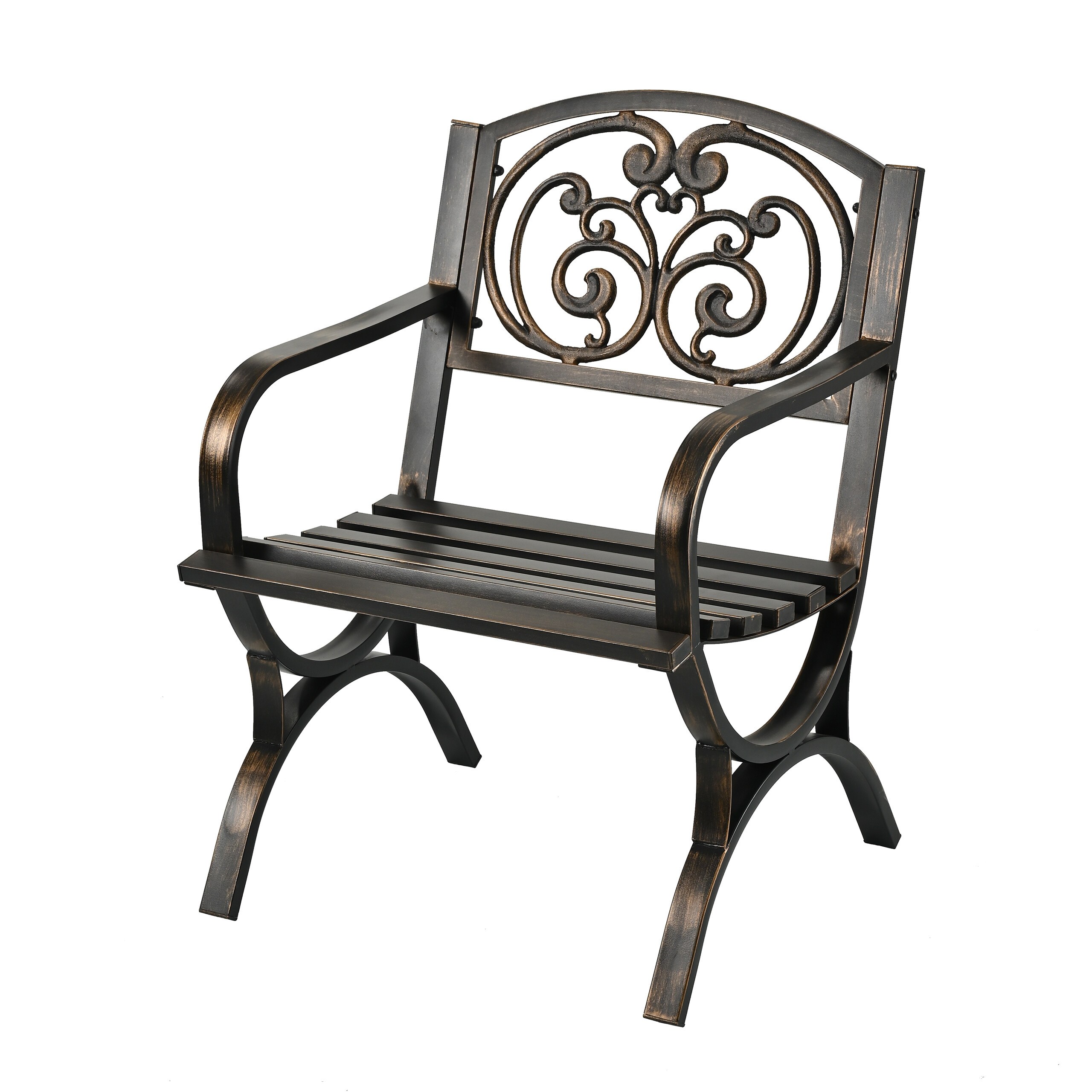 Garden Chair In Black/bronze - (w)60 X (h)85.5 X (d)56 Cm