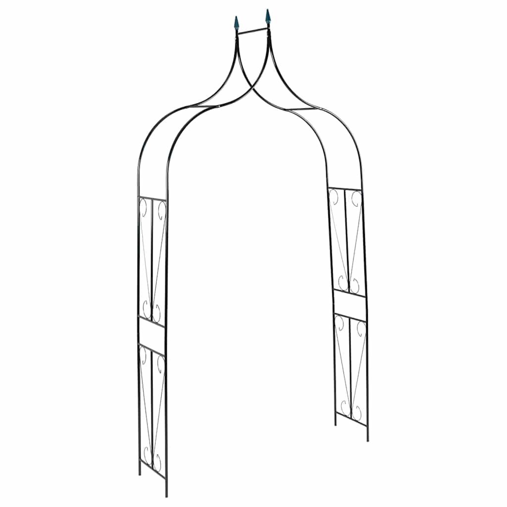 Image of Rose Arch Garden Arch Trellis Pergola Rose Trellis Gate Arch Climbing Trellis Support Dark 142x37x275cm Iron